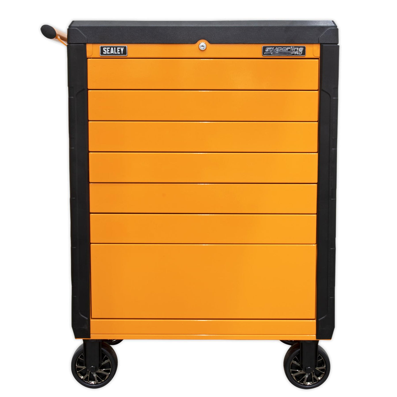 Sealey Rollcab 7 Drawer Push-To-Open Hi-Vis Orange APPD7O
