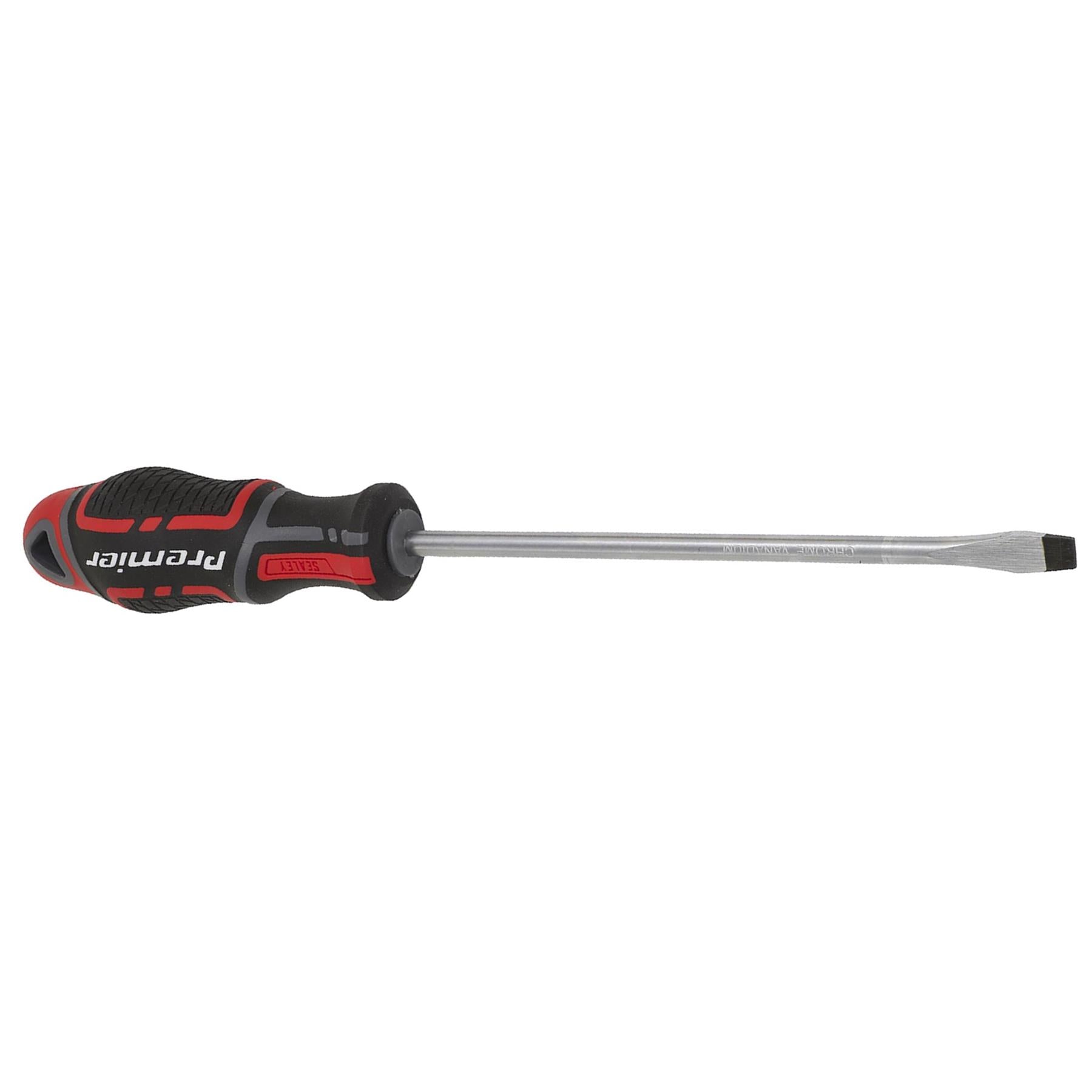 Sealey Screwdriver Slotted 6 x 150mm Flat Soft Grip Handle Magnetic GripMAX