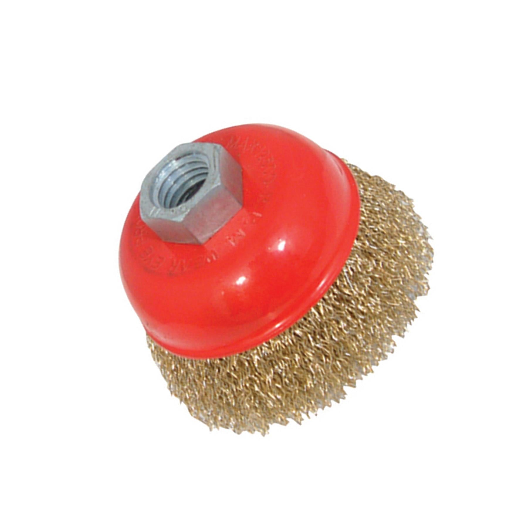 Brassed Steel Crimp Cup 75mm Wire Brush Rust Removal Professional Tool