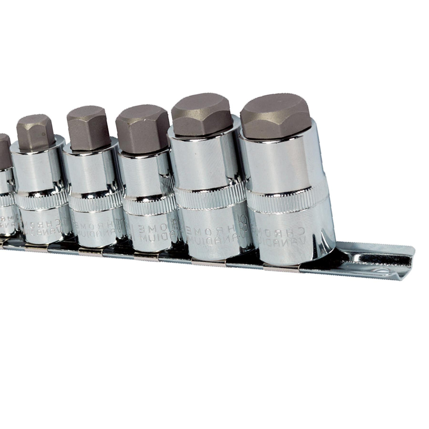 Sealey Hex Socket Bit Set 10pc Stubby 1/4", 3/8" & 1/2"Sq Drive