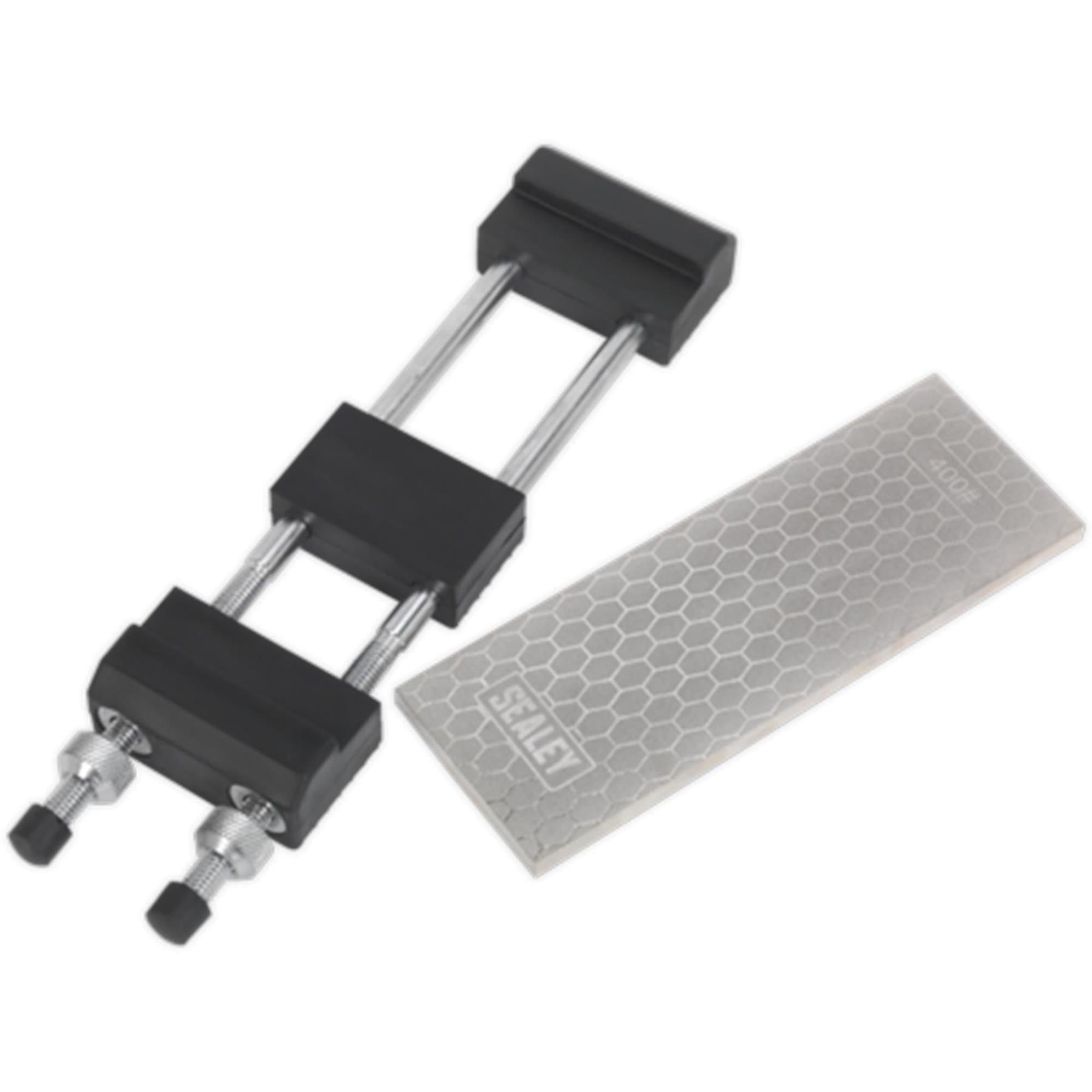 Sealey Combination Diamond Sharpening Whetstone with Stone Holder