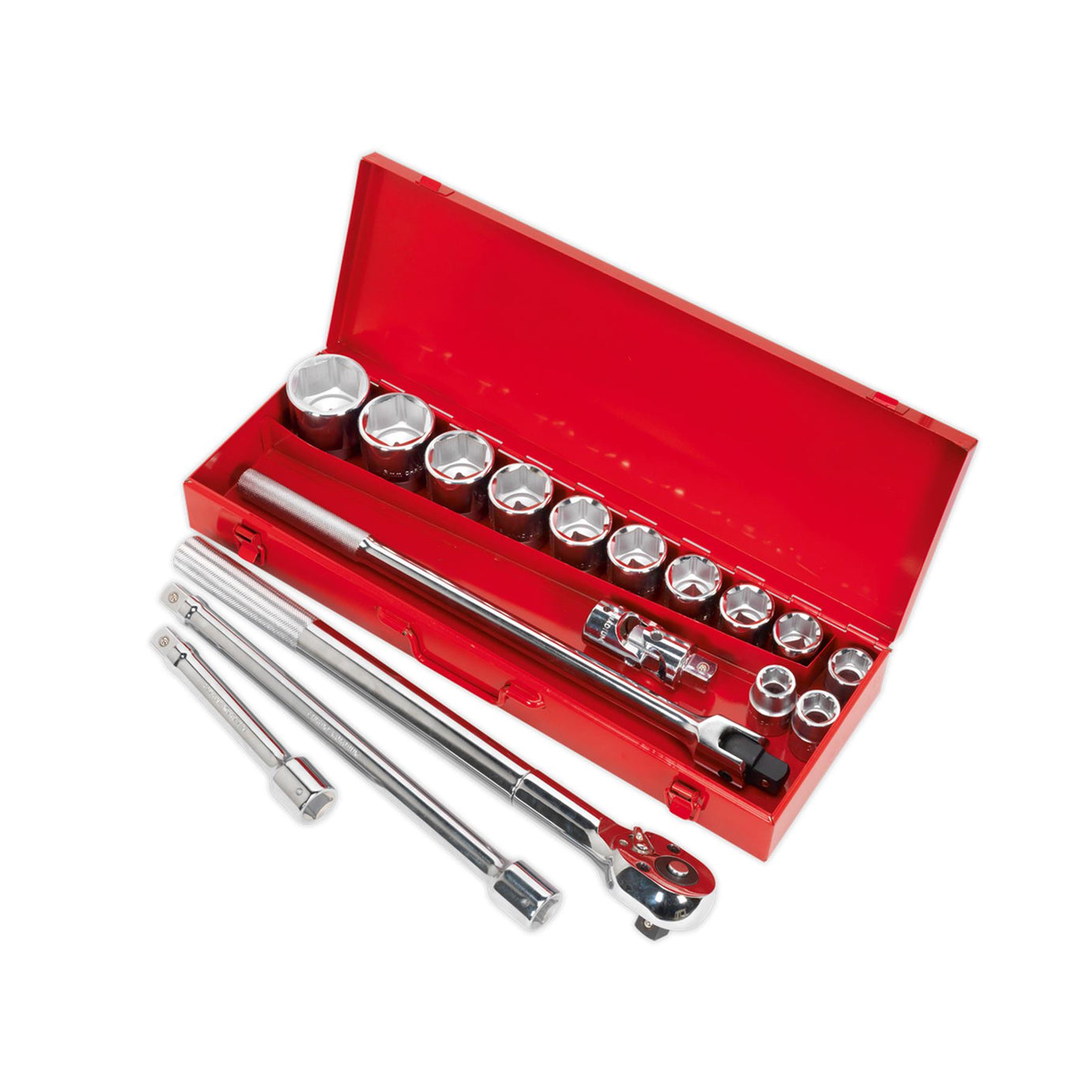 Sealey Socket Set 17pc 3/4"Sq Drive WallDrive Metric Chrome Vanadium Steel
