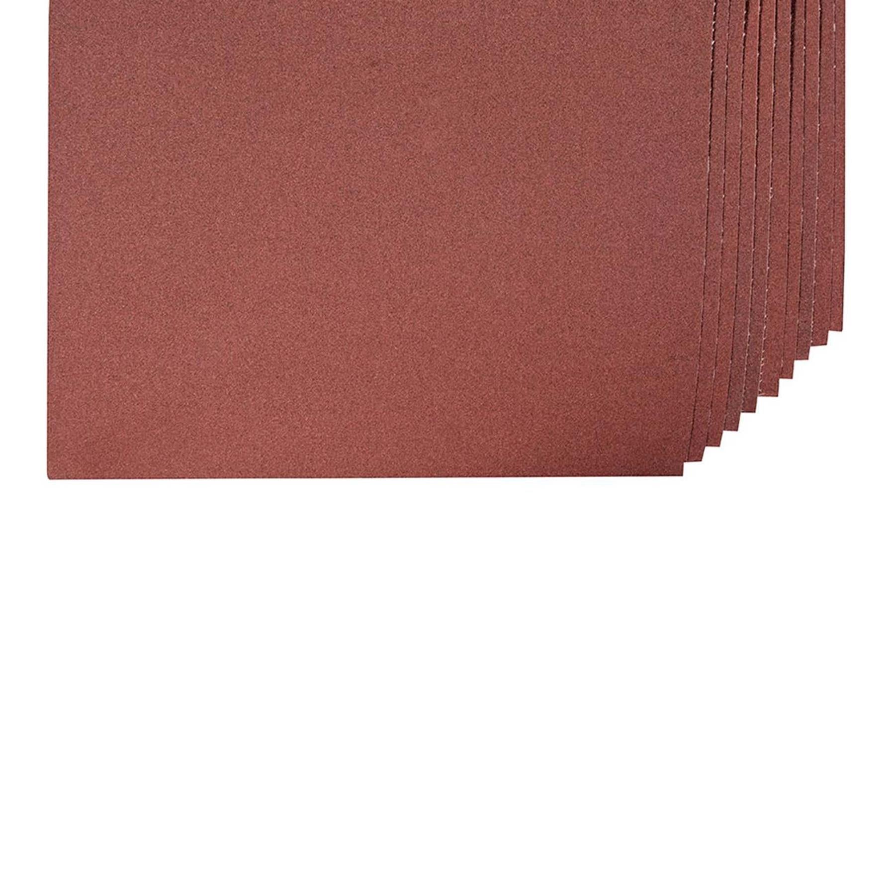 Emery Cloth Hand Sanding Sheets 10Pk Grit 180 Quality For Metal & Rust Removal