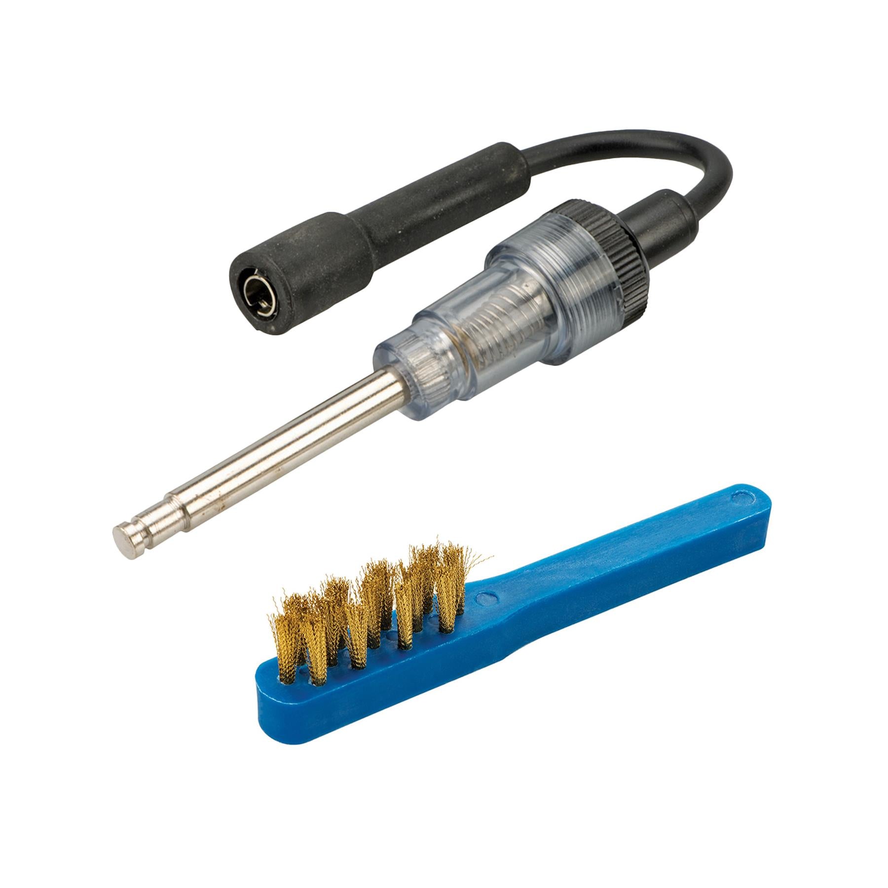 Auto Ignition Spark Plug Coil Tester In-Line Lead Van Car Bike & Cleaning Brush