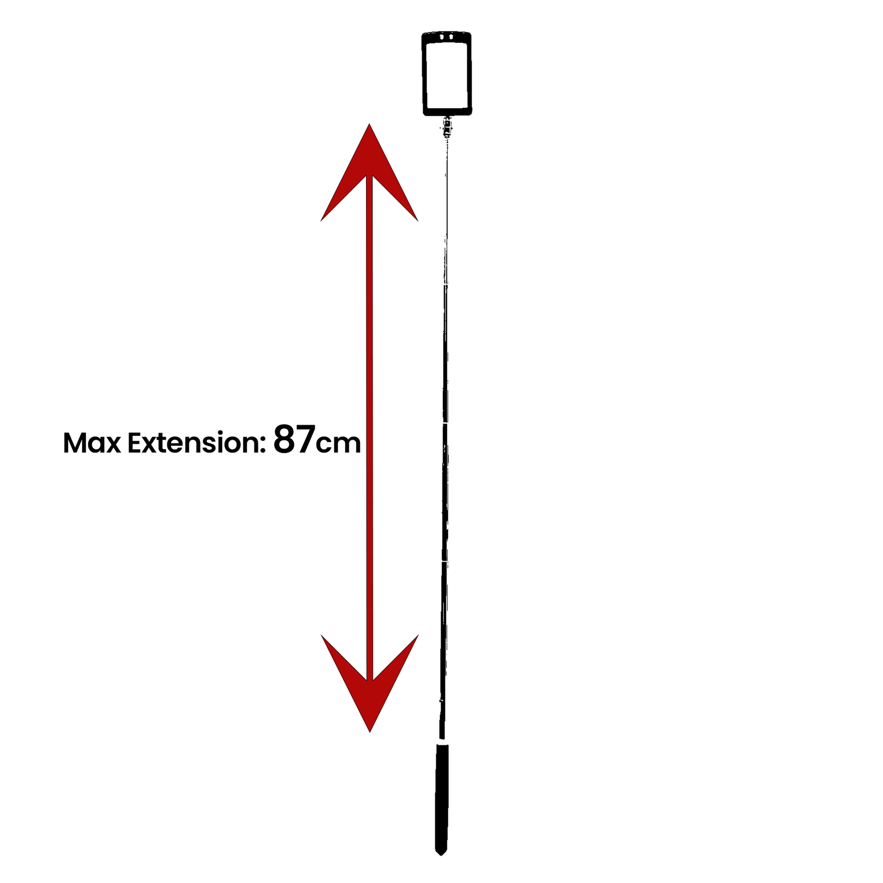Telescopic Light Inspection Mirror With 2 Bright LED Grip Extends 29-87cm