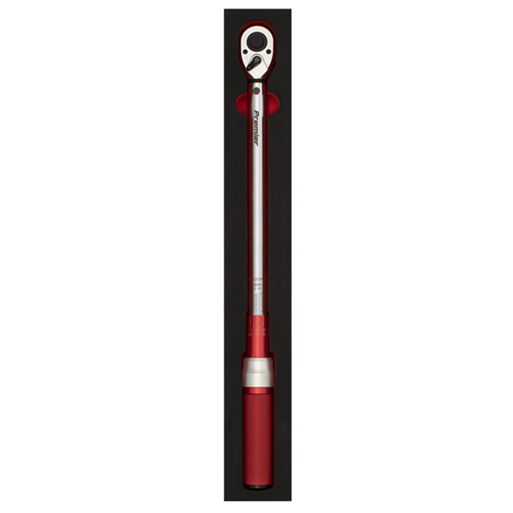 Sealey Tool RED Torque Wrench Micrometer Style 1/2" 40-220Nm Calibrated