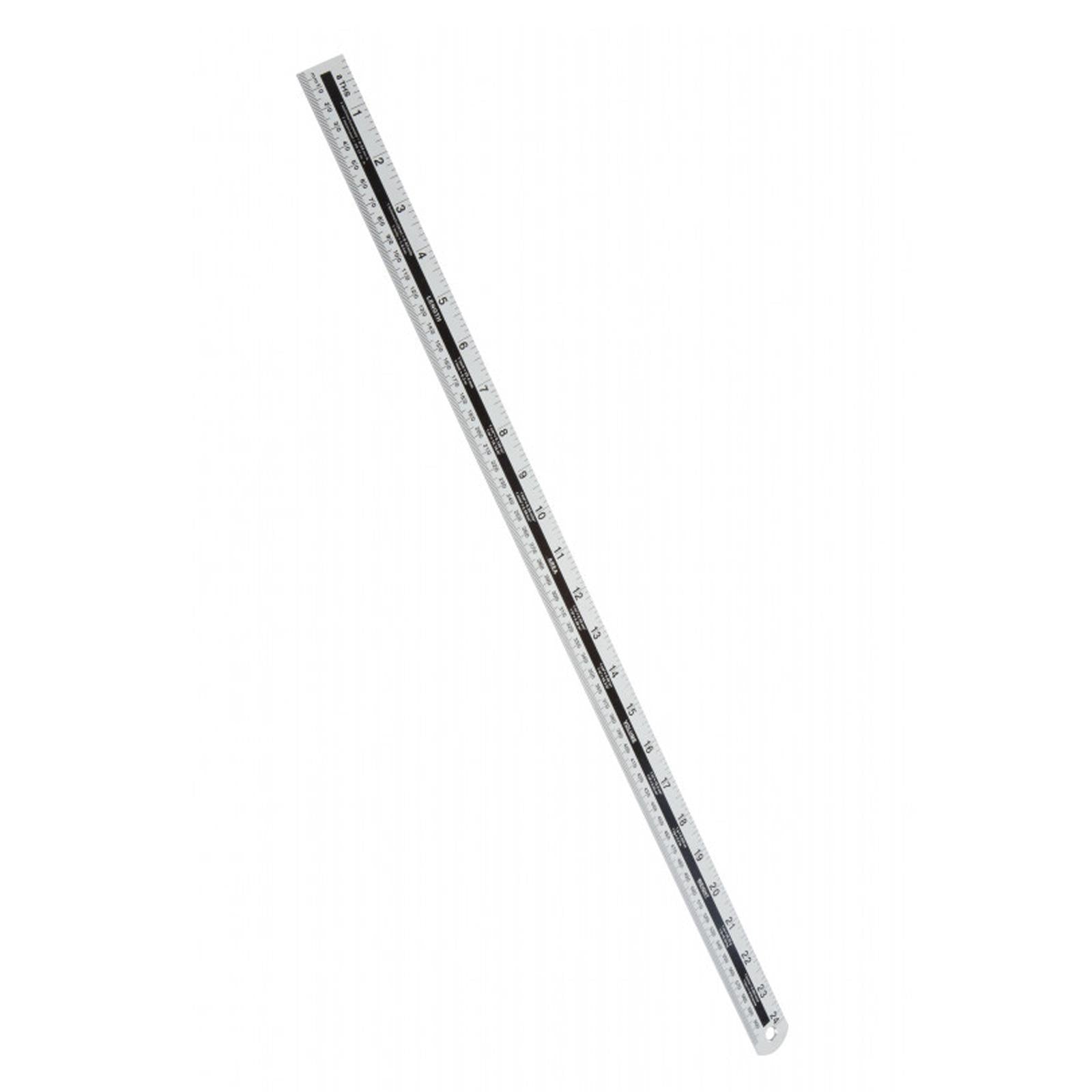 BlueSpot Aluminium Ruler Measure 24" Anodised Aluminium Light & Won't Rust