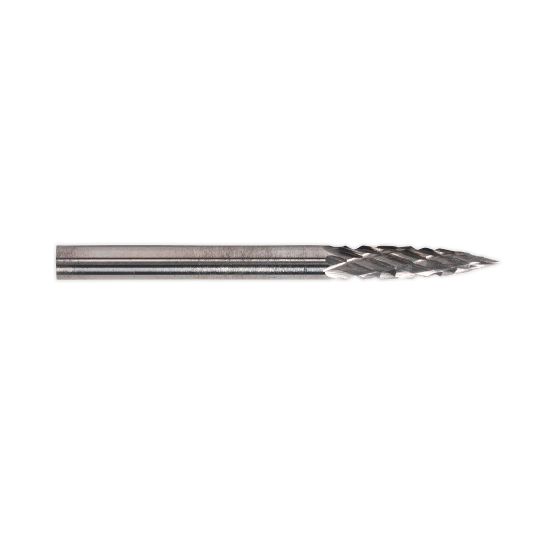 Sealey Micro Carbide Burr Pointed Tree 3mm Pack of 3