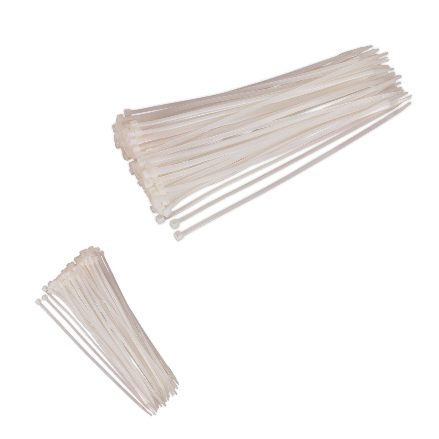 Sealey Cable Tie 300 x 4.8mm White Pack of 100