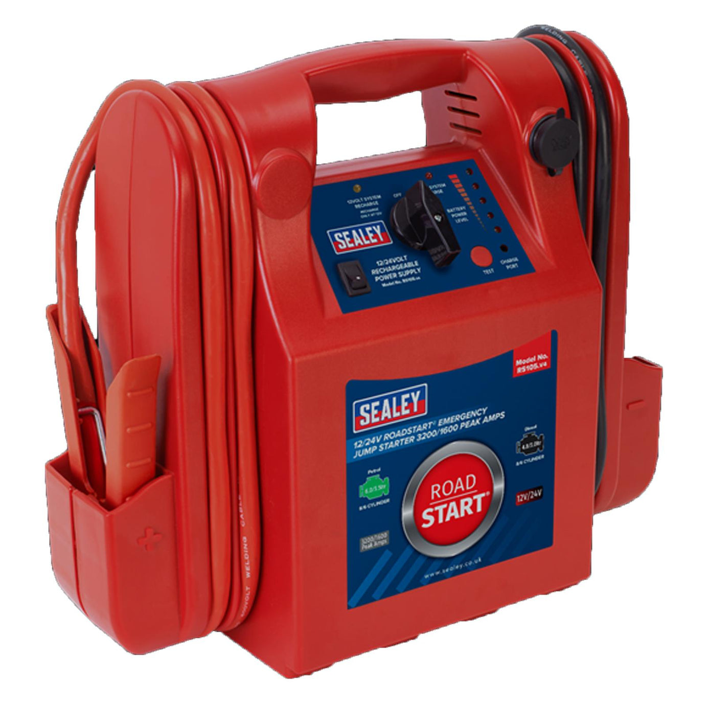 Sealey RS105 RoadStart Emergency Power Pack 12/24V 3200/1600 Peak Amps