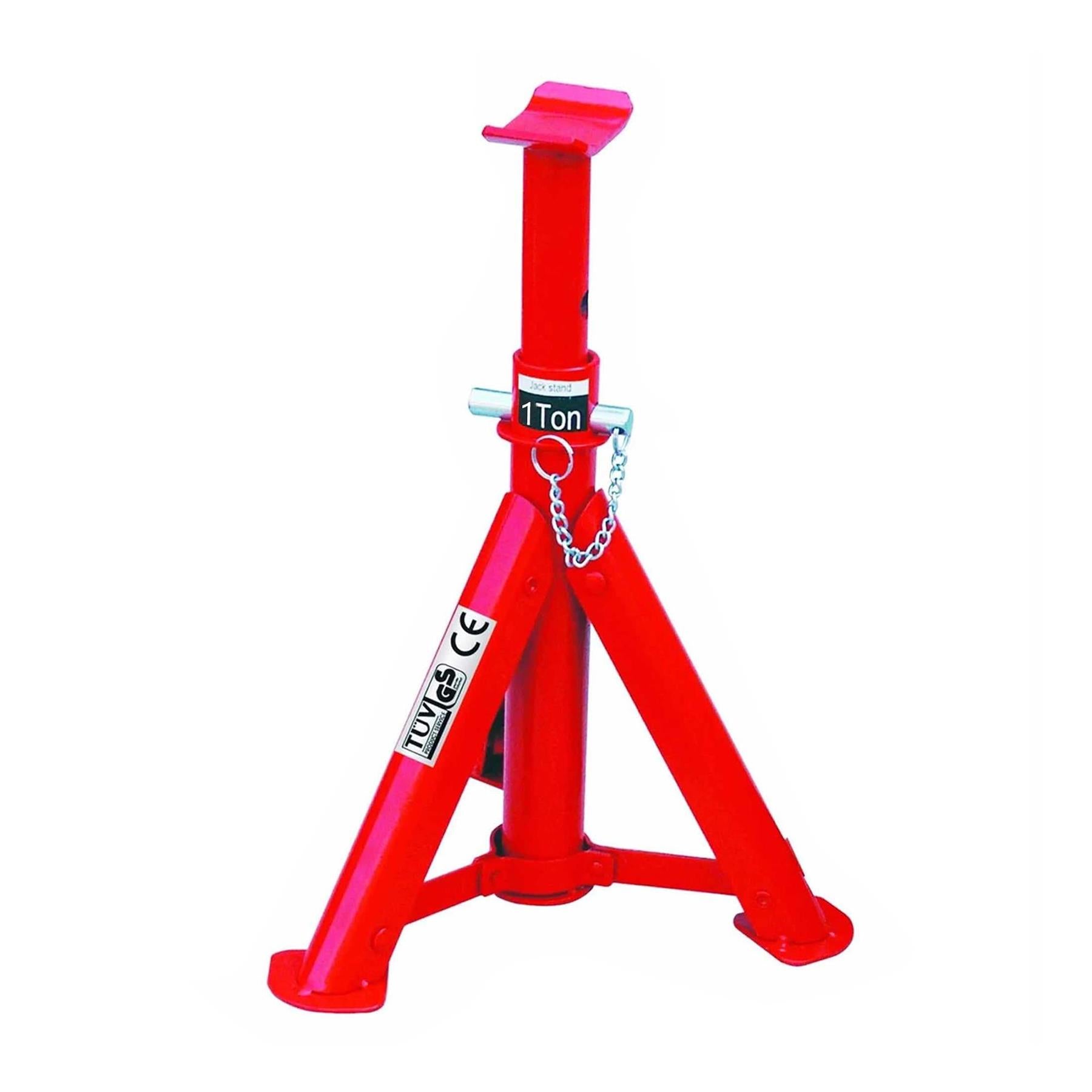 Heavy Duty Hilka 2 Ton Tonne Folding Axle Stand Stands Jack In Red Pair 82420040