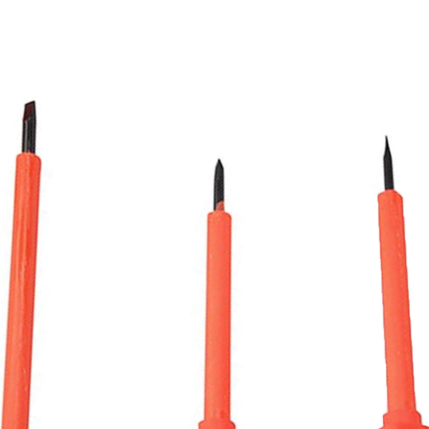7Pce Insulated Soft-Grip Screwdriver Set Insulated Chrome Vanadium Shafts