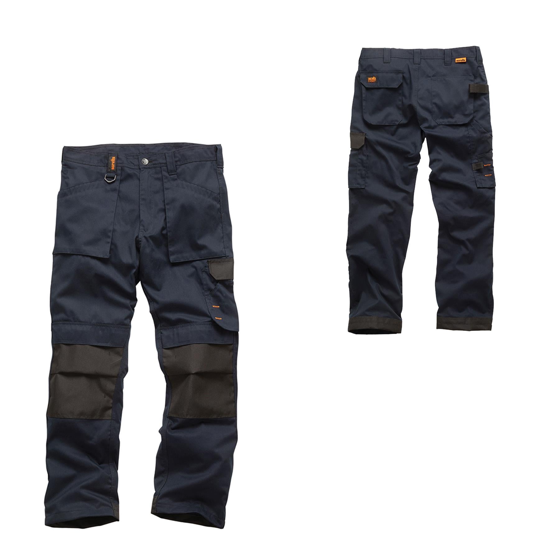 Scruffs Worker Trousers | Trade Hard Wearing Work Trousers NAVY (40R)
