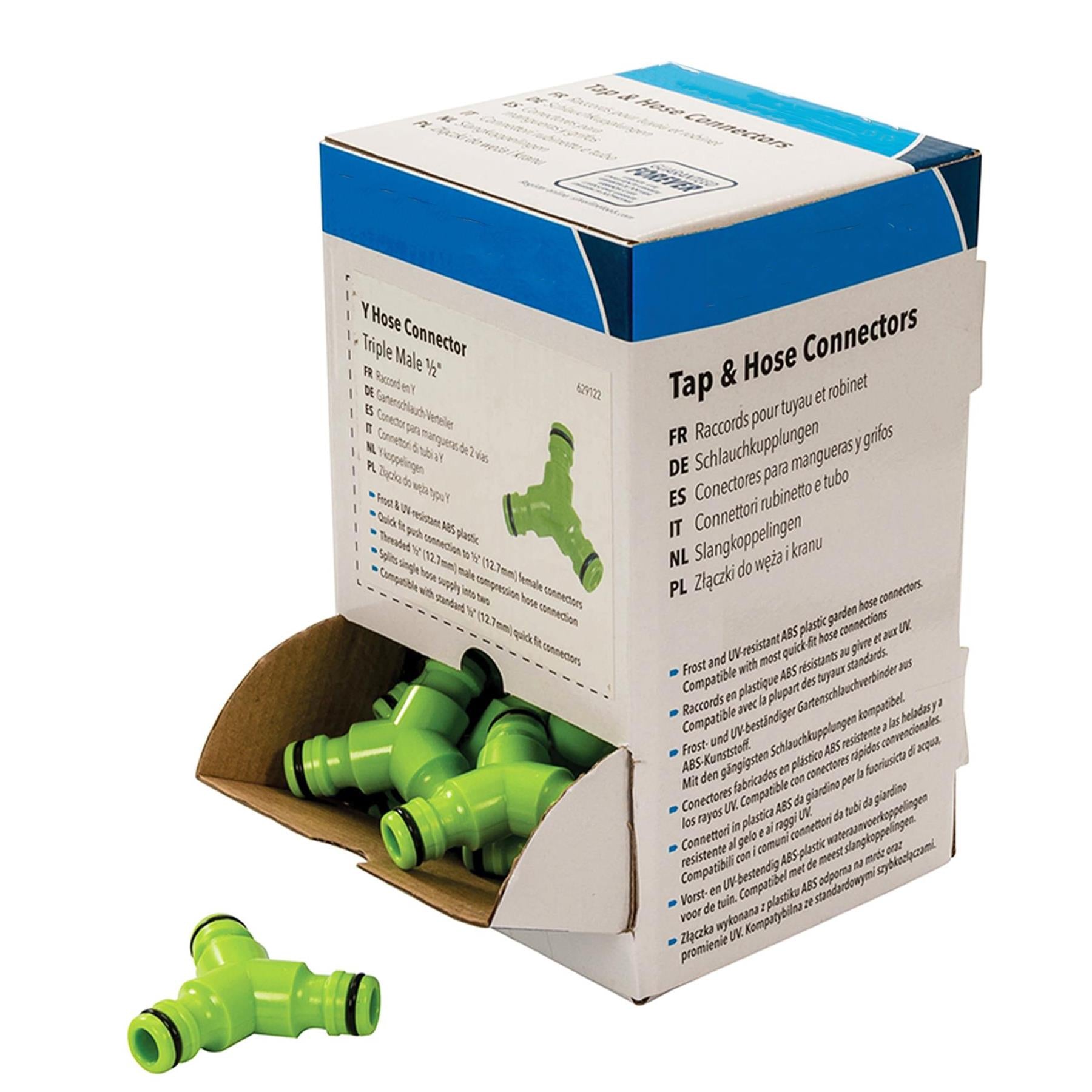 Hose pipe connector Irrigation Y shape 3/4 1/2 port 3 way garden water spilter 1PC