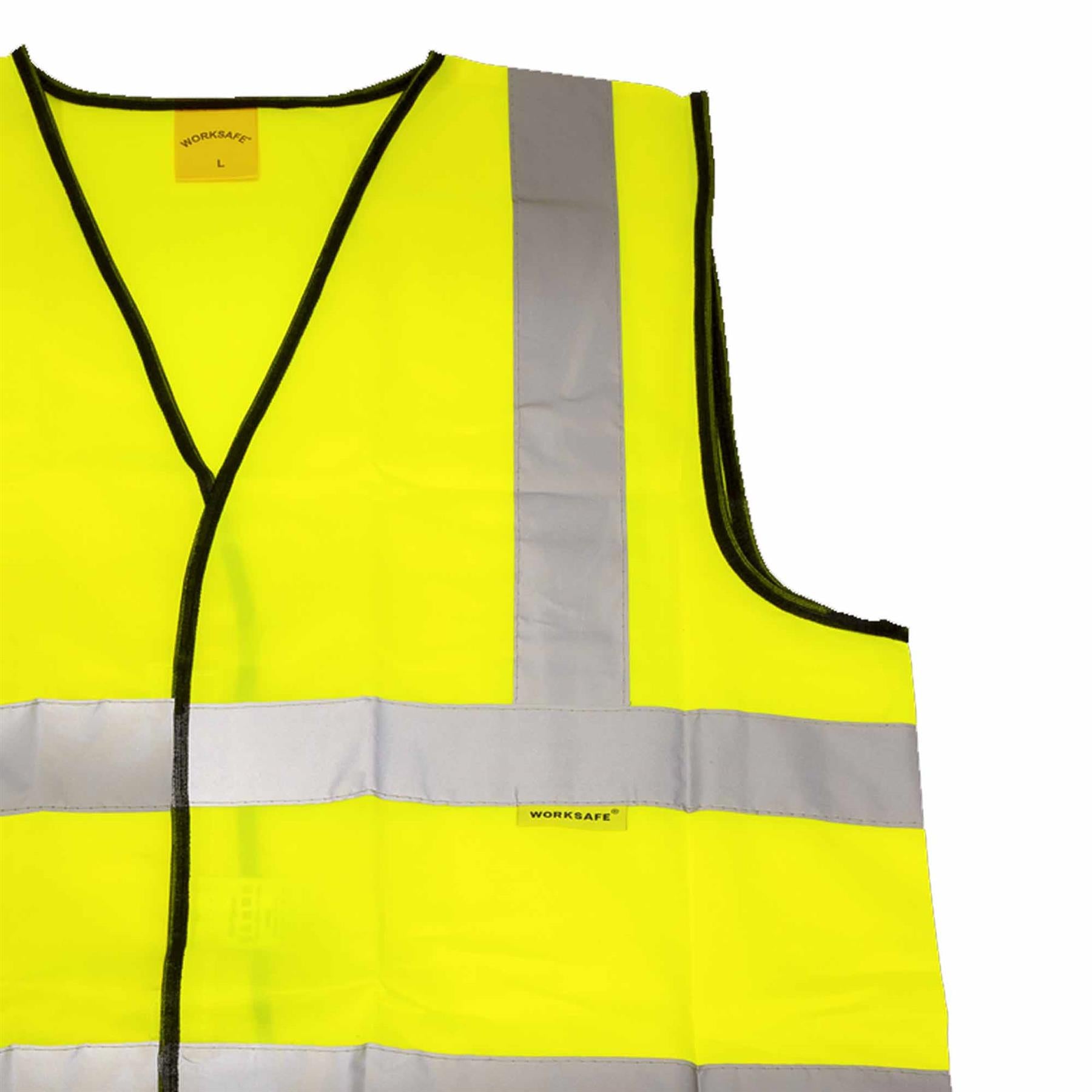 Hi-Vis Waistcoat (Site and Road Use) Yellow - Large. Sealey