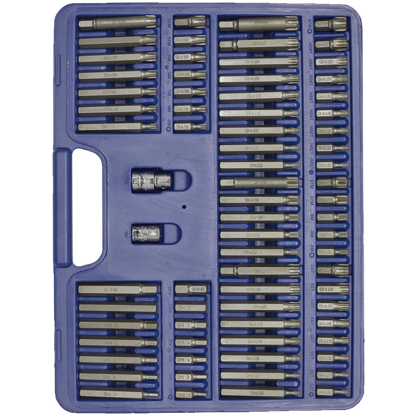 Sealey TRX-Star/Sec TRX-Star/Hex/Ribe/Spline Bit Set 74pc 1/2&3/8"