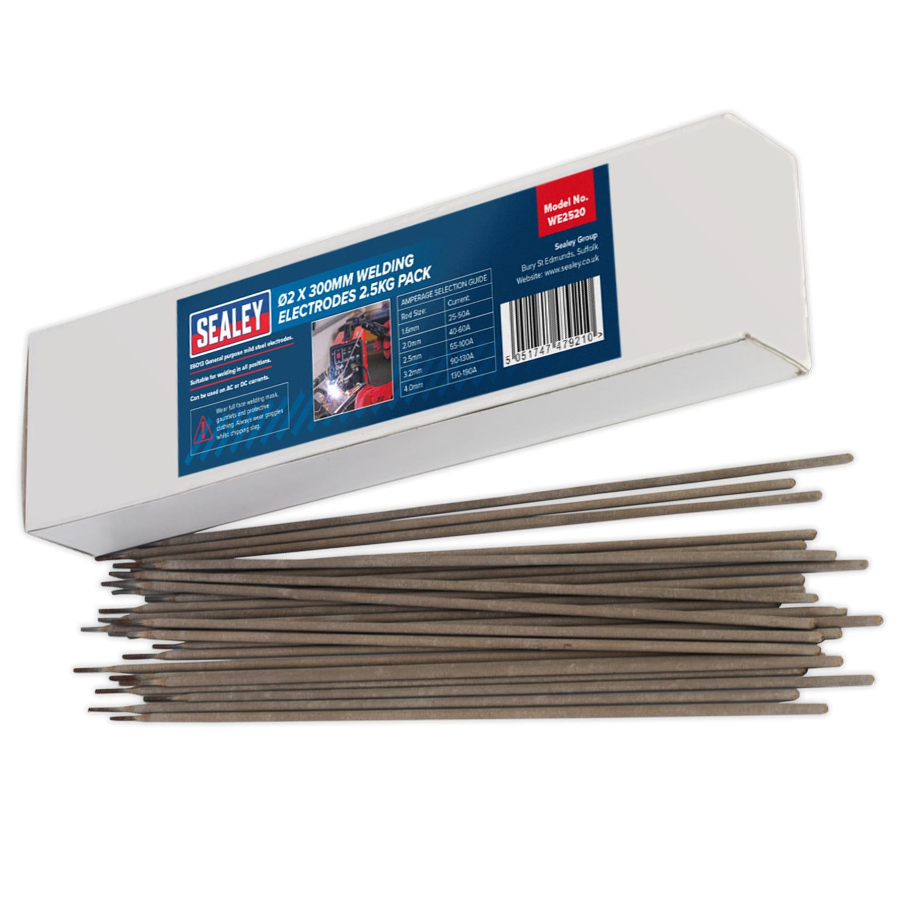Welding Electrodes Ø2 x 300mm 2.5kg Pack General purpose mild steel made Sealey