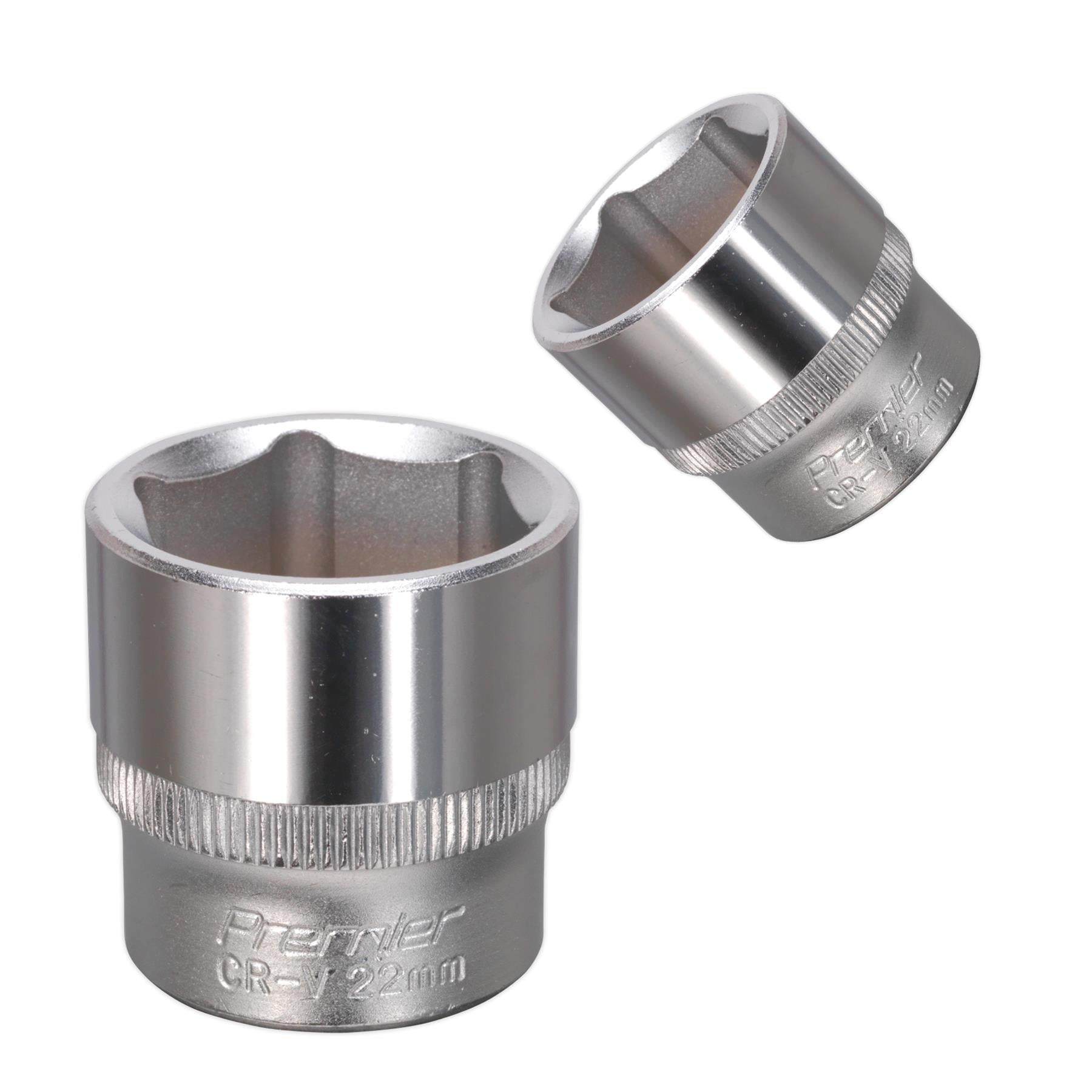 Sealey WallDrive Socket 22mm 3/8"Sq Drive