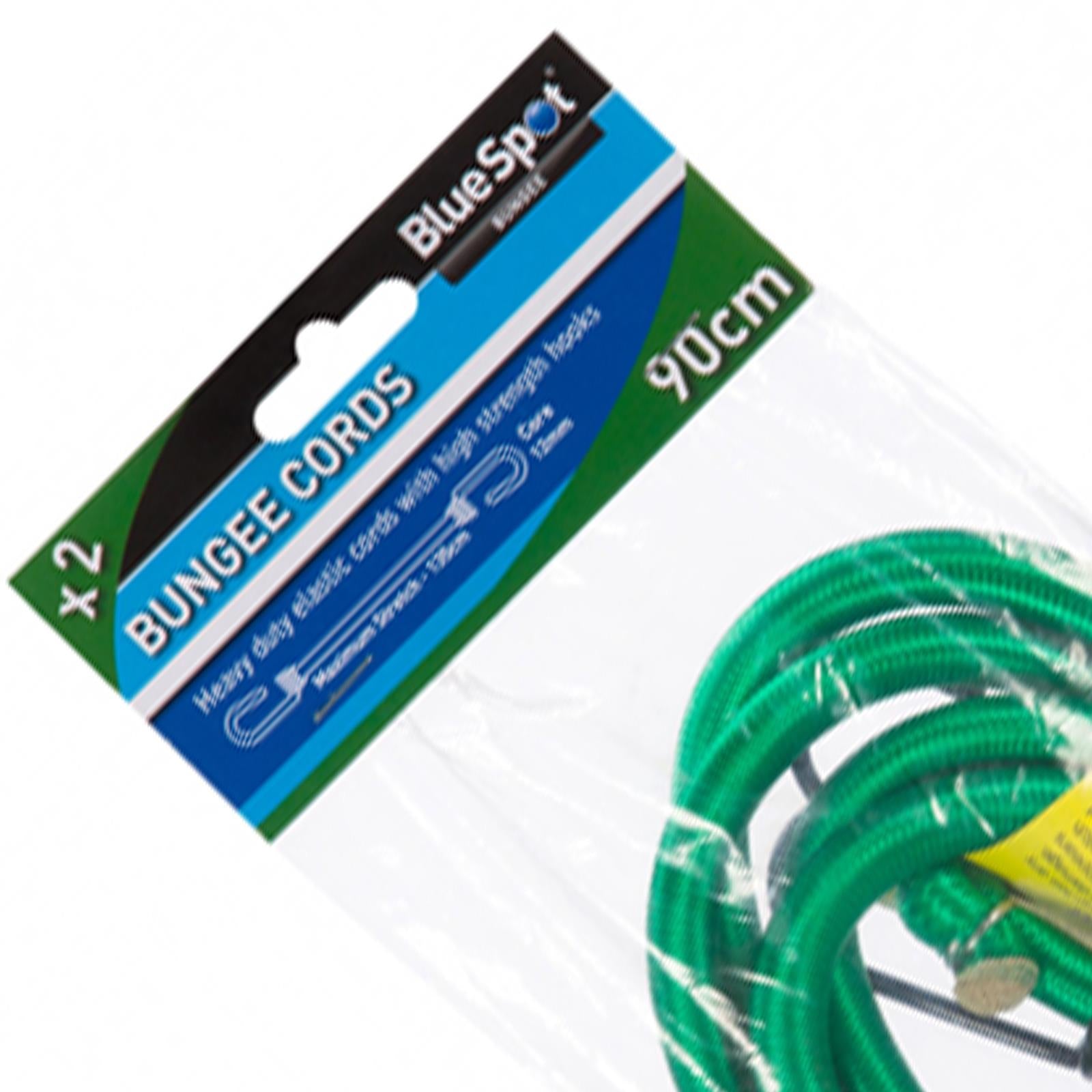 BlueSpot Heavy Duty Industrial Bungee Cords 2Pc 36”(90cm) 12mm Round Strong Hooks