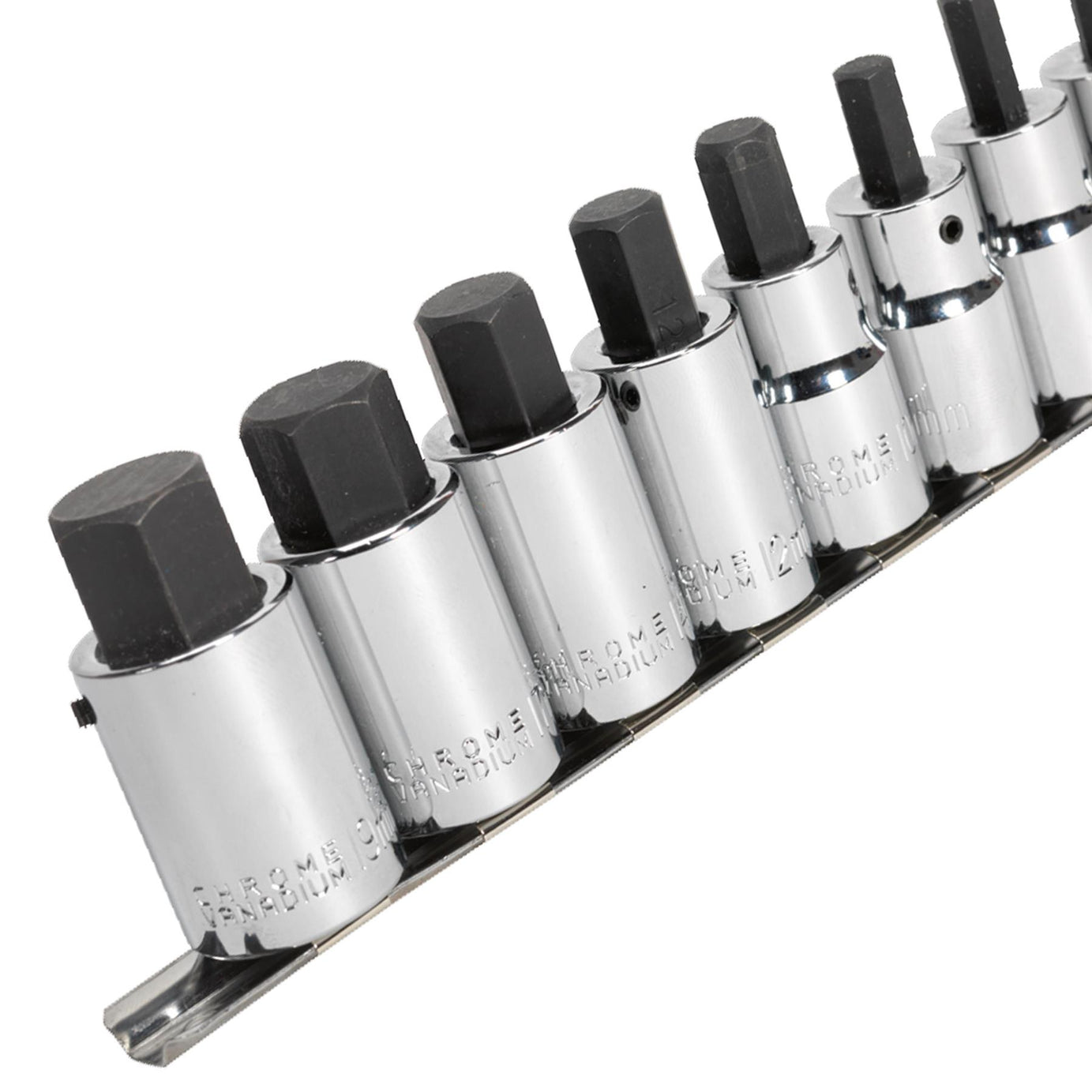 Sealey Hex Socket Bit Set 8pc 1/2"Sq Drive Metric