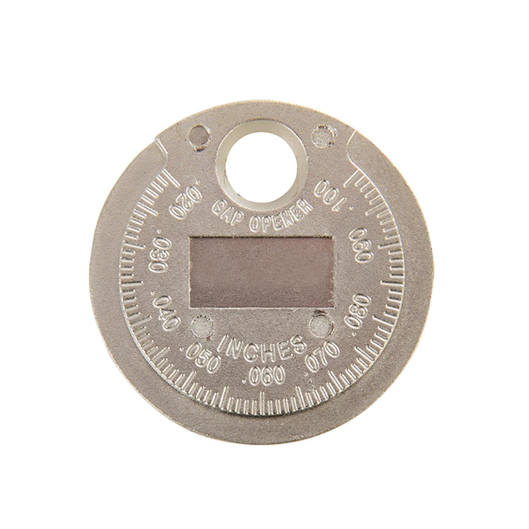 Spark Gap Plug Tool 0.5 - 2.55mm 0.02 - 0.1" Coin Type Tool With Flanged Hole