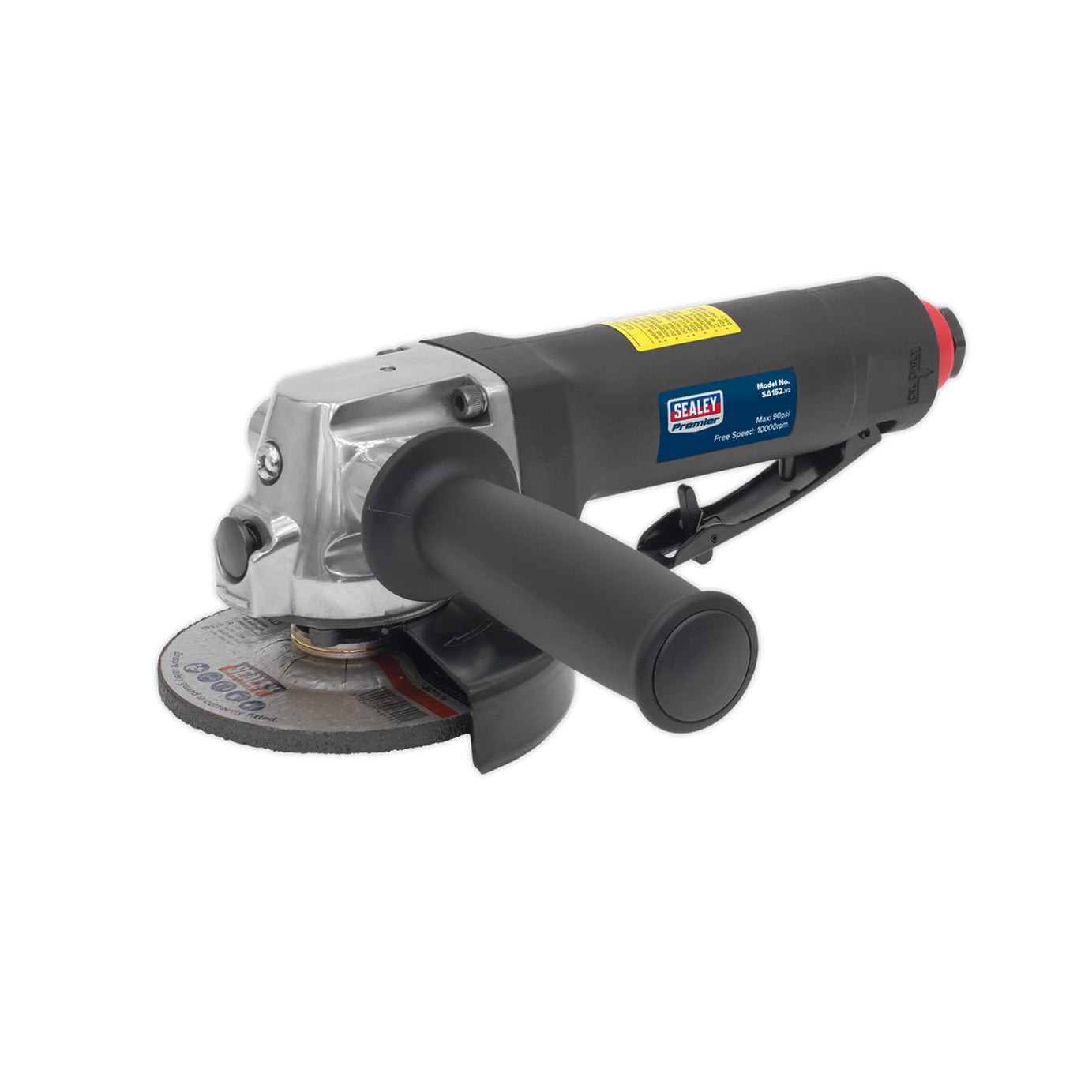 Sealey Air Angle Grinder 100mm Composite Housing Lightweight & Easy Handle