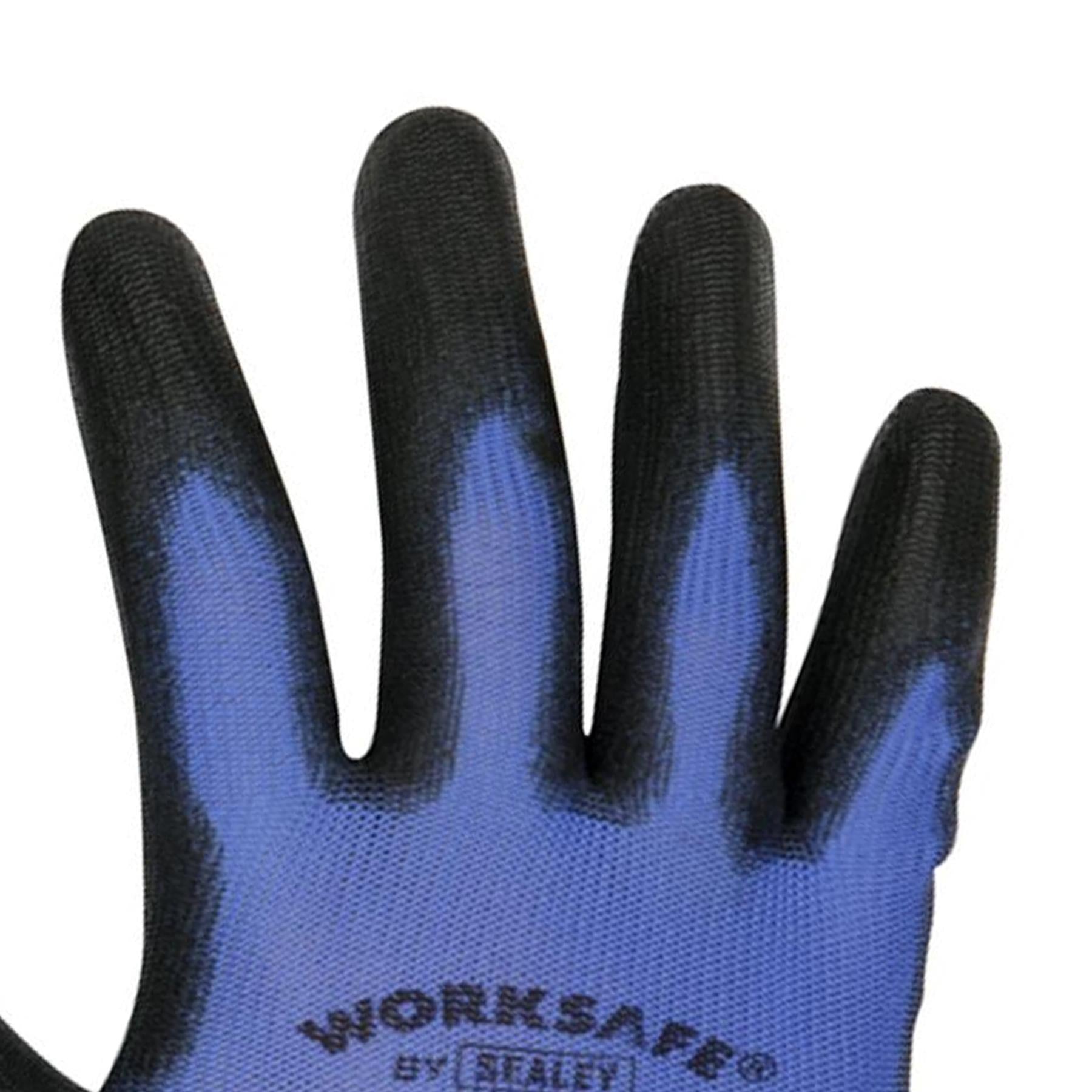 Sealey Flexible Lightweight Precision Work Safety Grip Gloves Large Pack of 12 Pairs