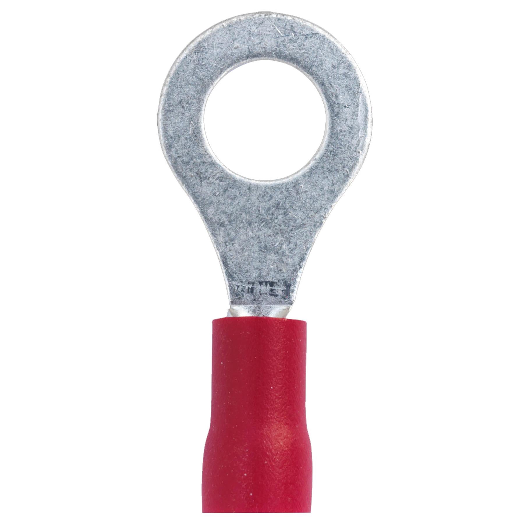 Sealey Easy-Entry Ring Terminal �6.4mm (1/4") Red Pack of 100