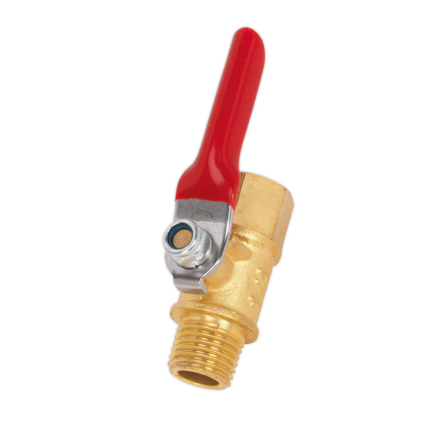 Sealey Lever Ball Valve 1/4"BSPT (M) x 1/4"BSP (F)