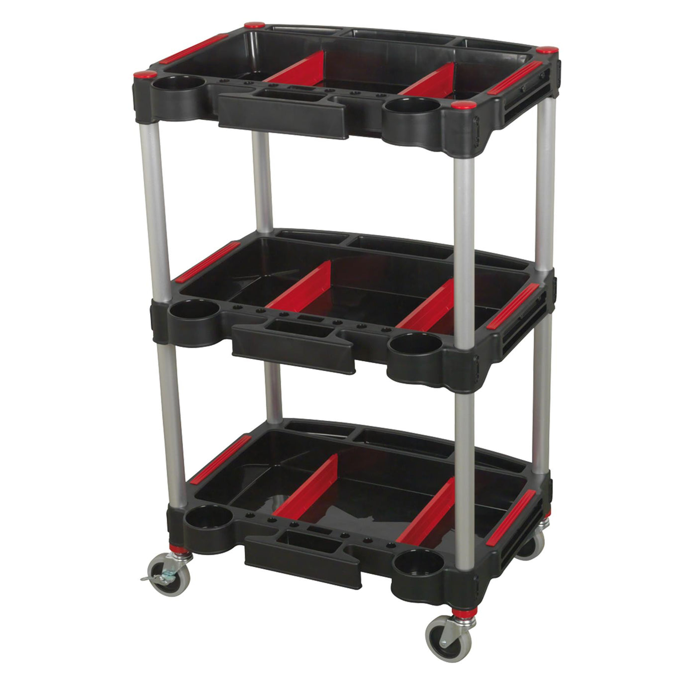 Sealey Workshop Trolley 3-Level Composite with Parts Storage - CX313