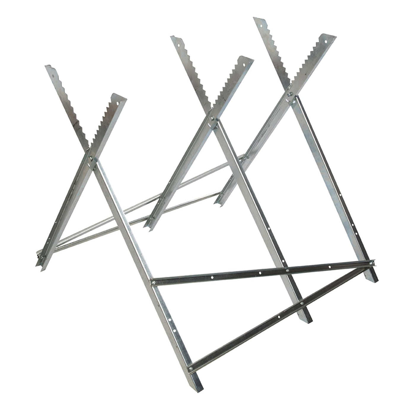 790 x 850mm Saw Horse Metal Sawhorse Logs Wood Chainsaw Cutting Work Bench