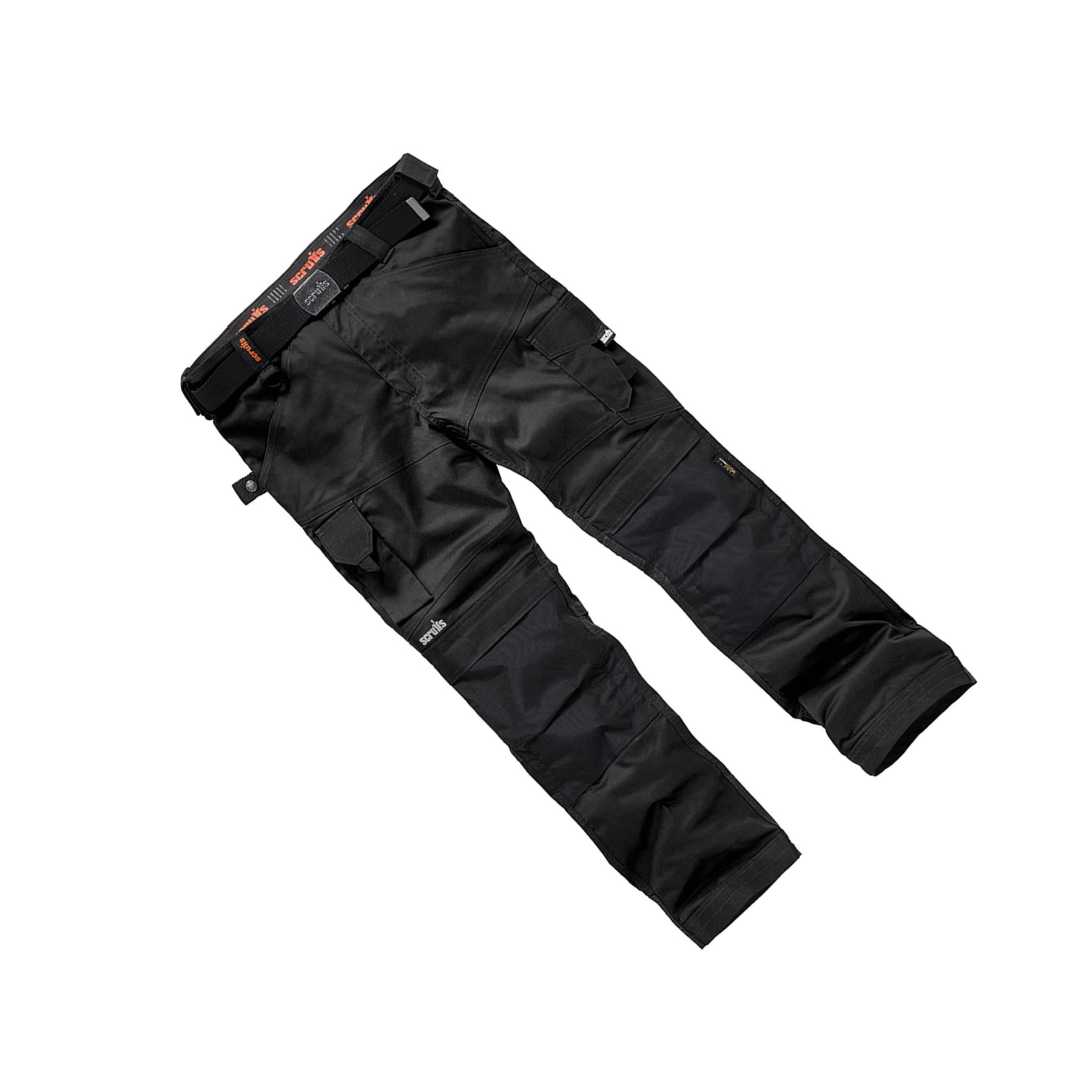 Scruffs Pro Flex Trouser Black 28R Heavy Duty Ballistic T54761