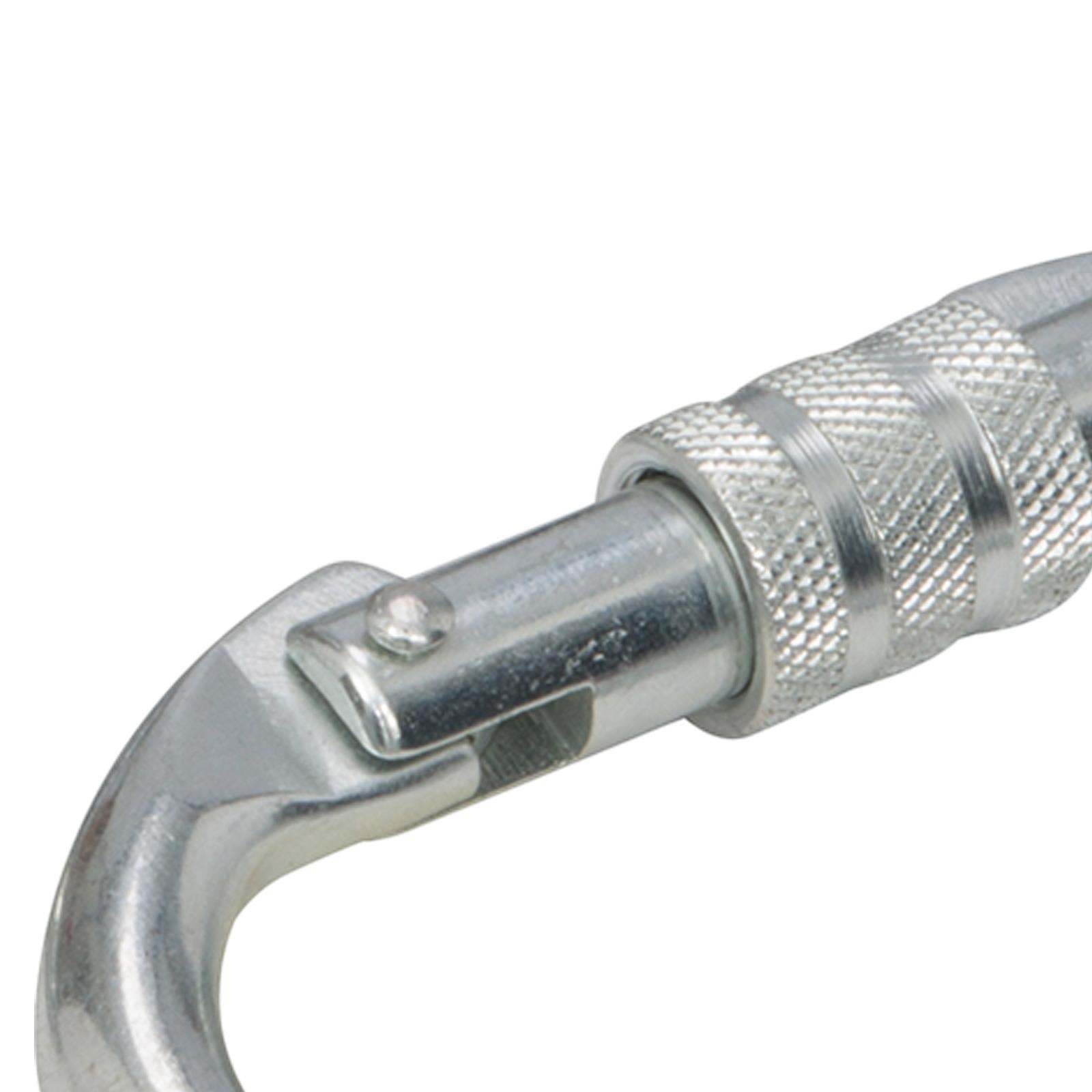 2 x Screw Lock Carabiner Karabiner Clip Hook Heavy Duty Scaffold Climbing 25kn