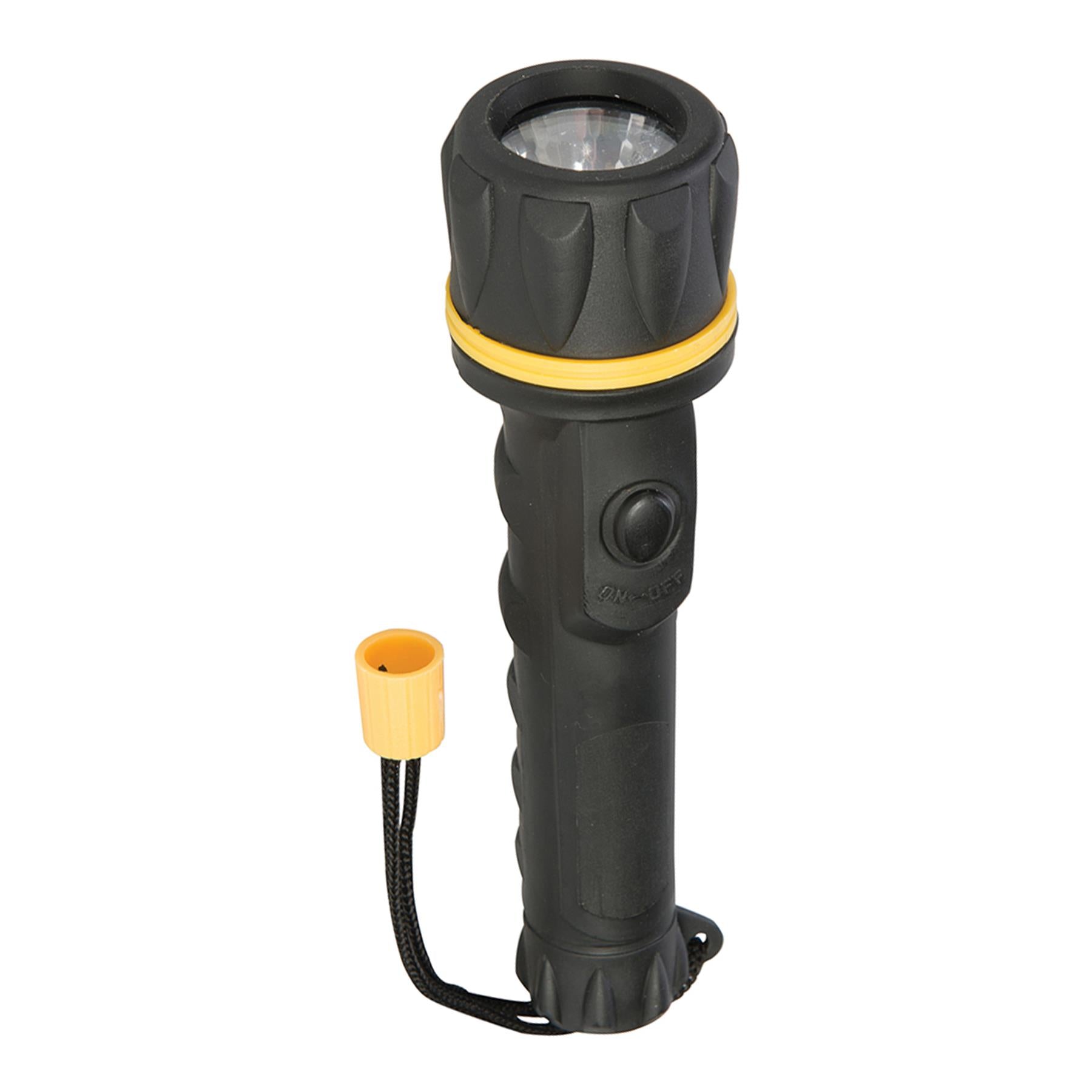 Rubber Torch - 2 X Aa Water & Shock Resistant Camping Outdoor 10 Lumen Output