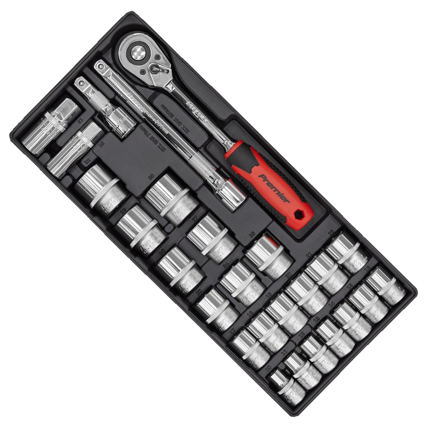 Sealey Tool Tray with Socket Set 26pc 1/2"Sq Drive