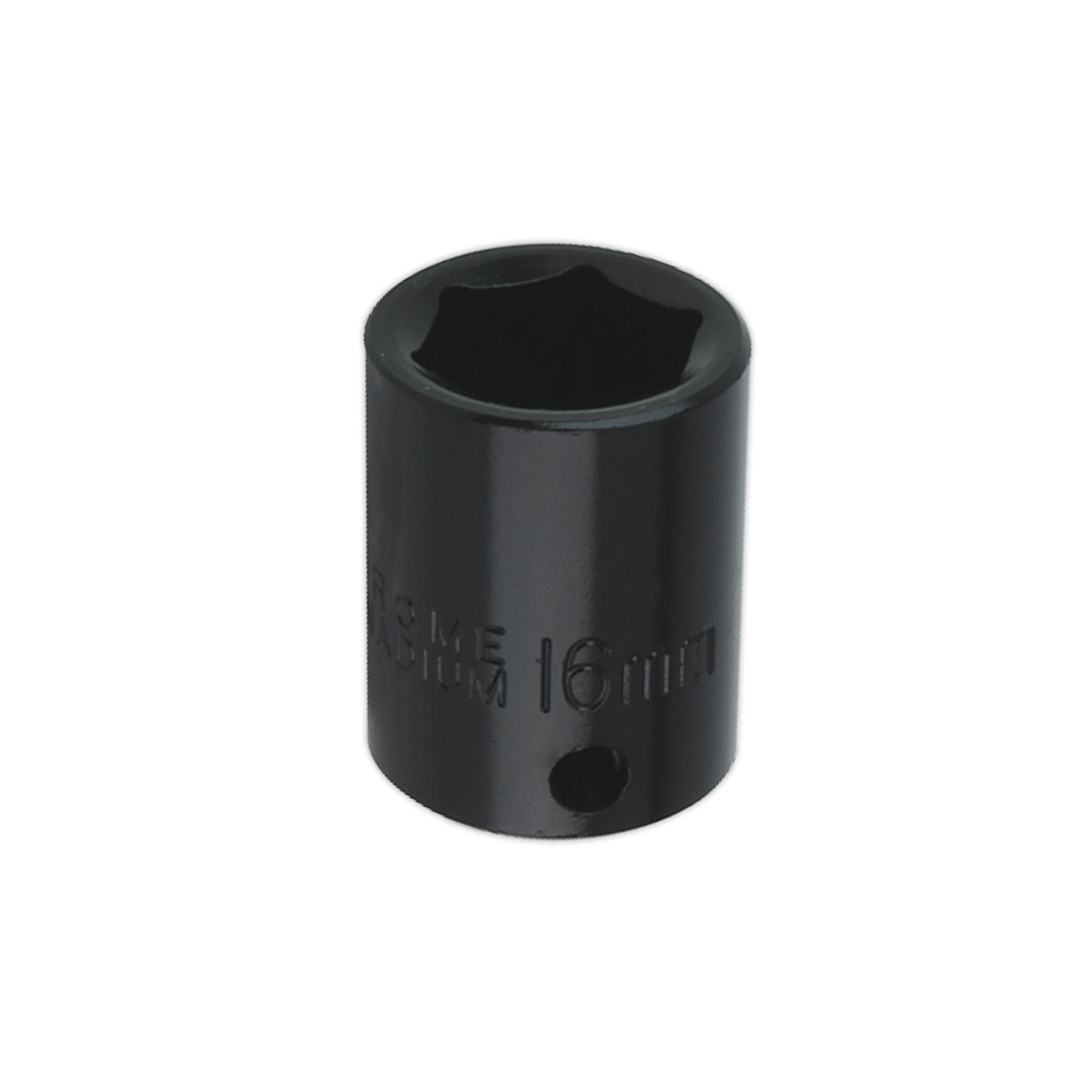 Sealey Impact Socket 16mm 3/8"Sq Drive Chrome Vanadium