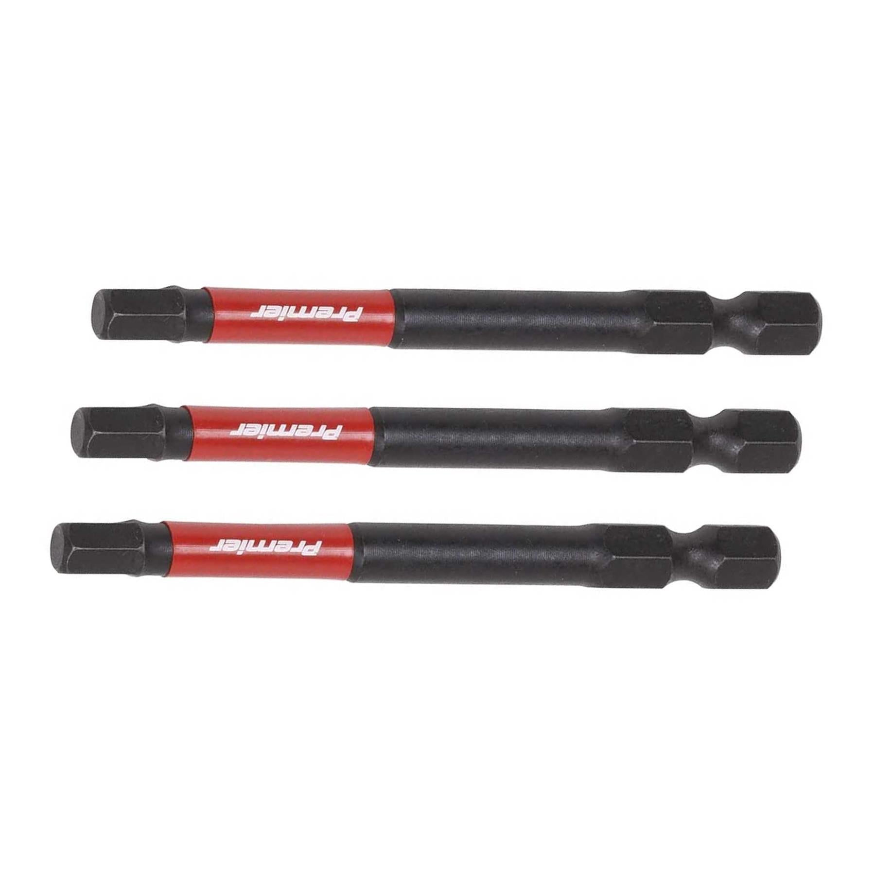 Hex 5mm Impact Power Tool Bits 75mm - 3pc