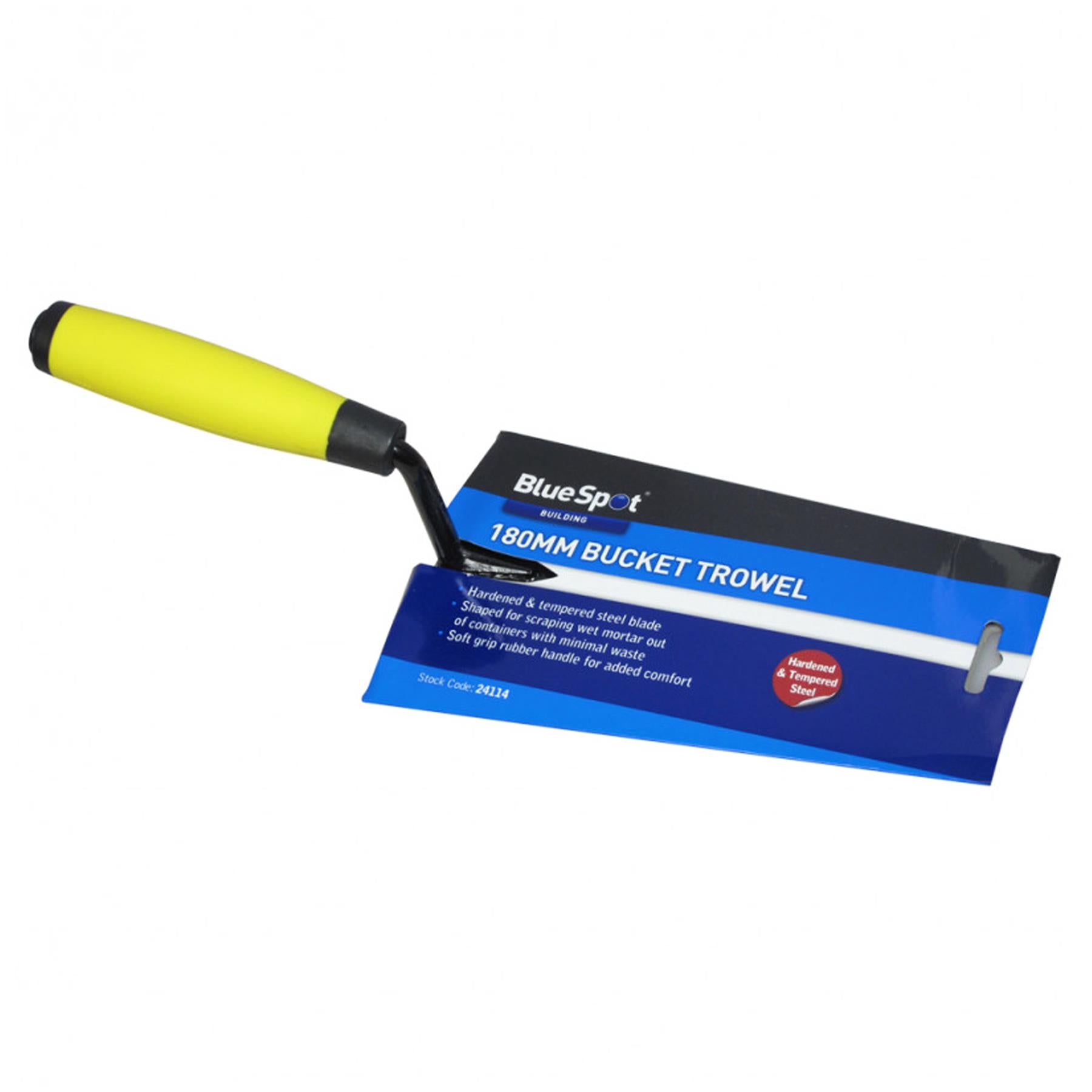 BlueSpot Bucket Trowel Hardened Tempered Steel Blade Bricklaying Cement Brick