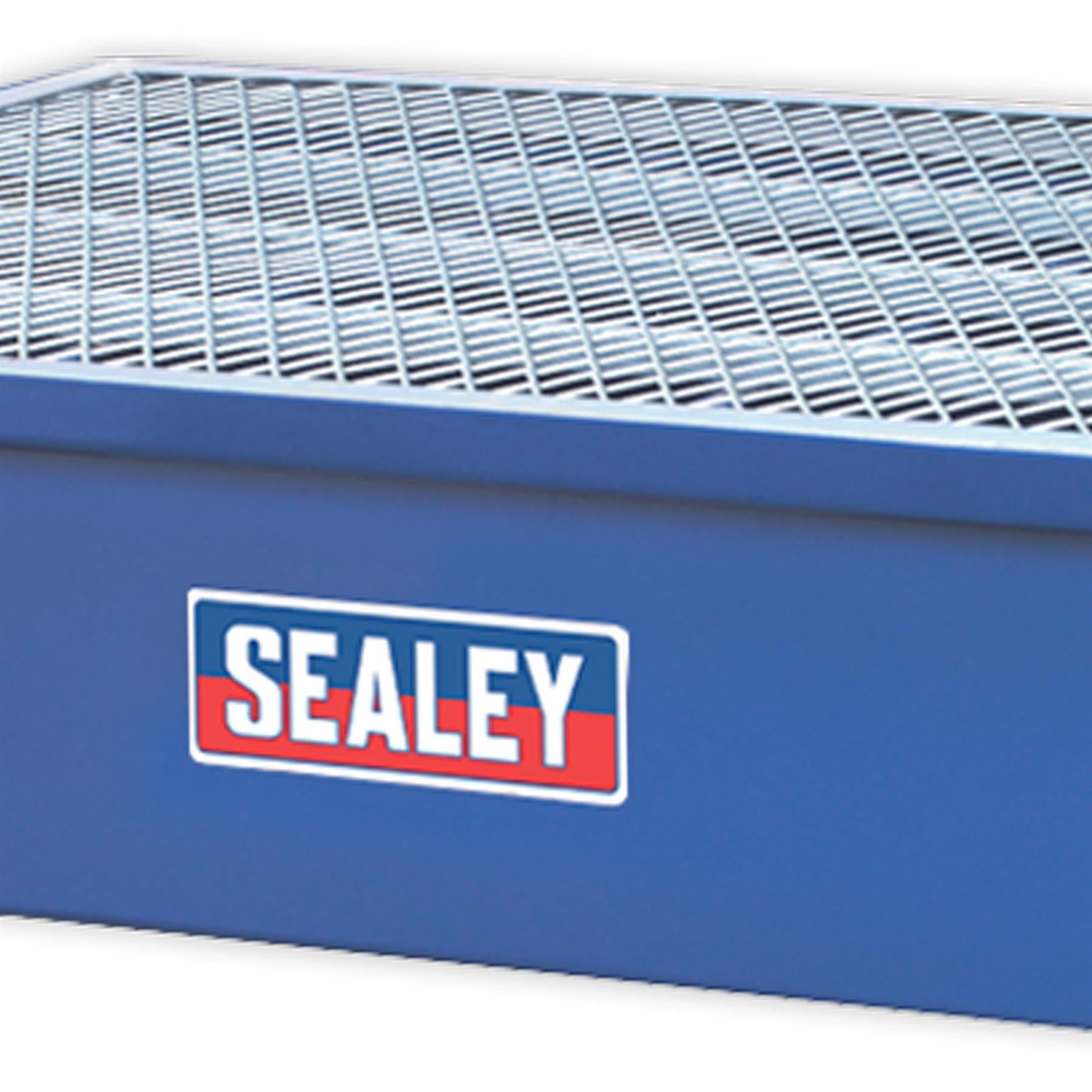 Sealey Barrel Bund 1340 x 800 x 335mm Heavy-duty 1.75mm steel.
