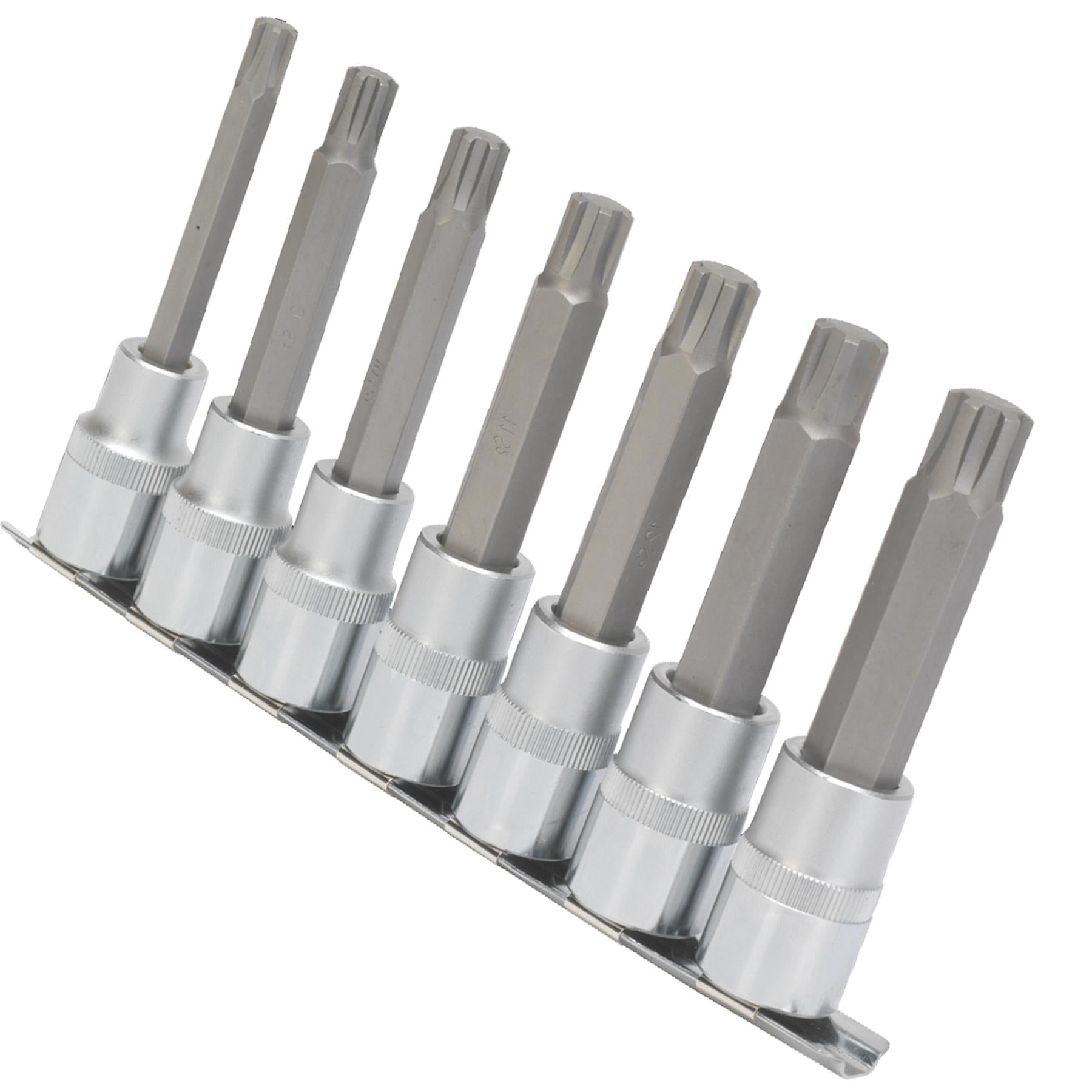 Sealey Ribe Socket Bit Set 7pc 1/2"Sq Drive 100mm