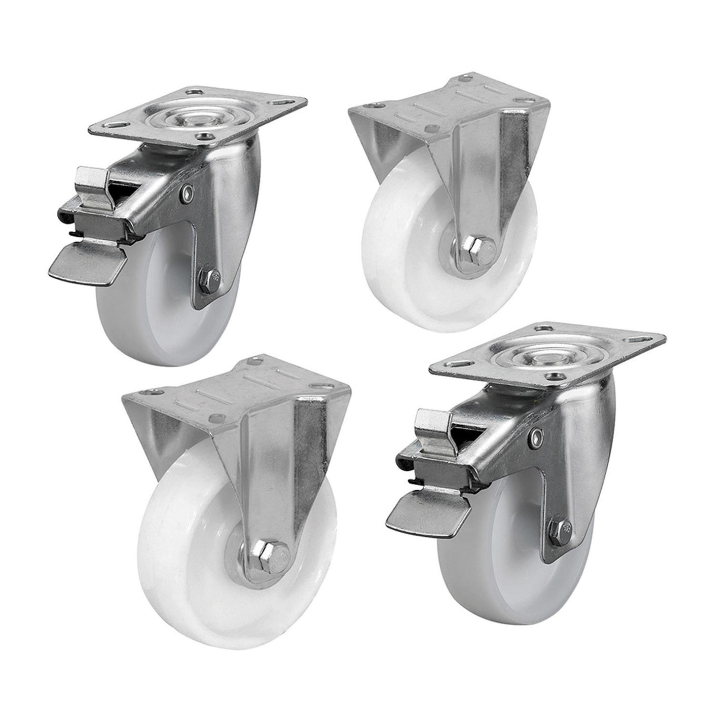 Van Vault Castor Set (Site & Safe Boxes) 4pk 4pk plated Steel Chassis