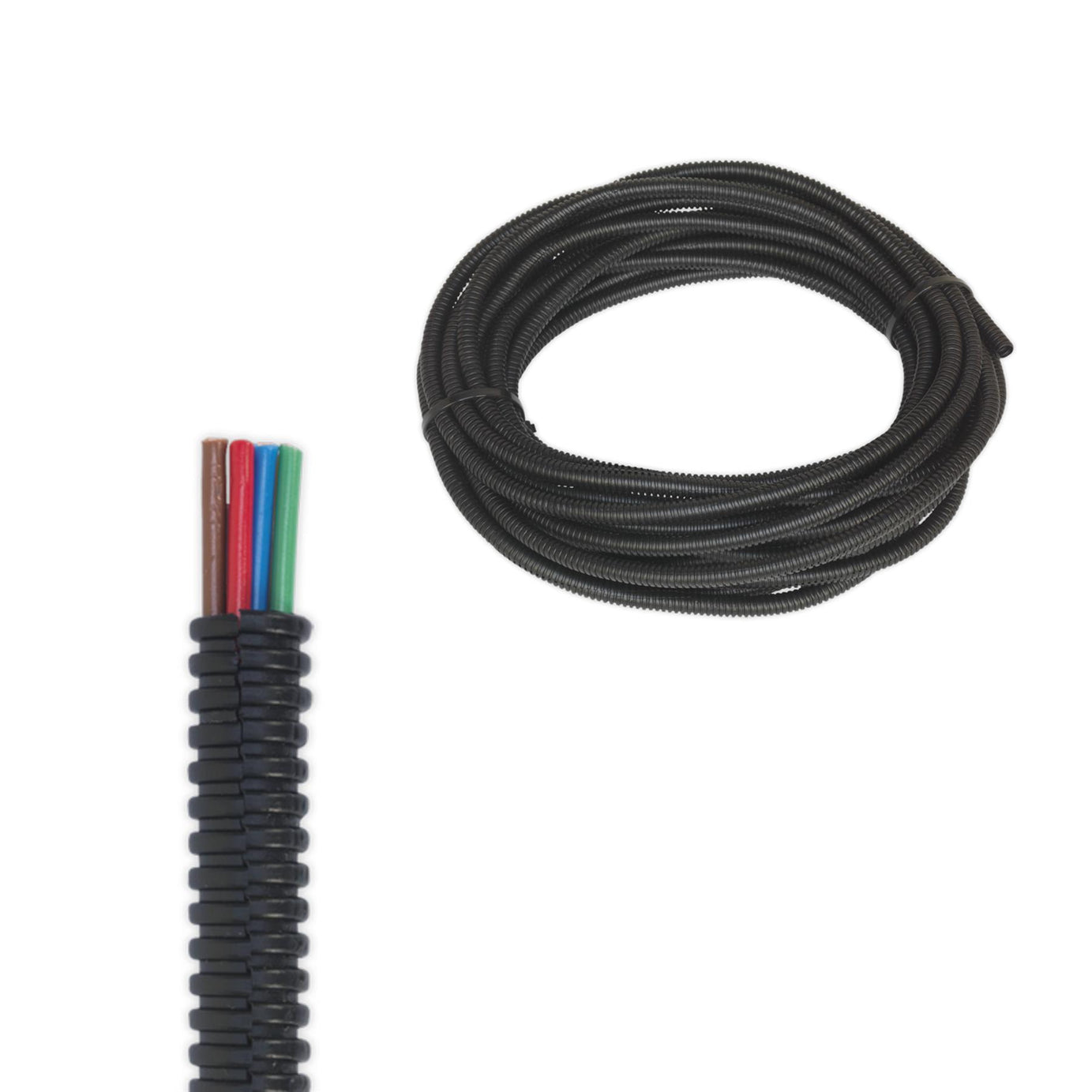 Convoluted Cable Sleeving Split Ø7-10mm 200m