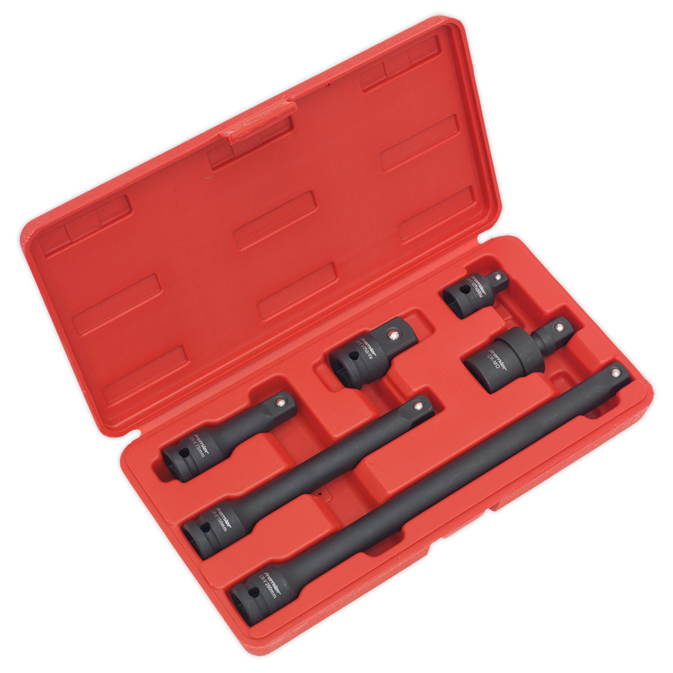 Sealey 6 Piece 1/2"Sq Drive Impact Adaptor & Extension Bar Set