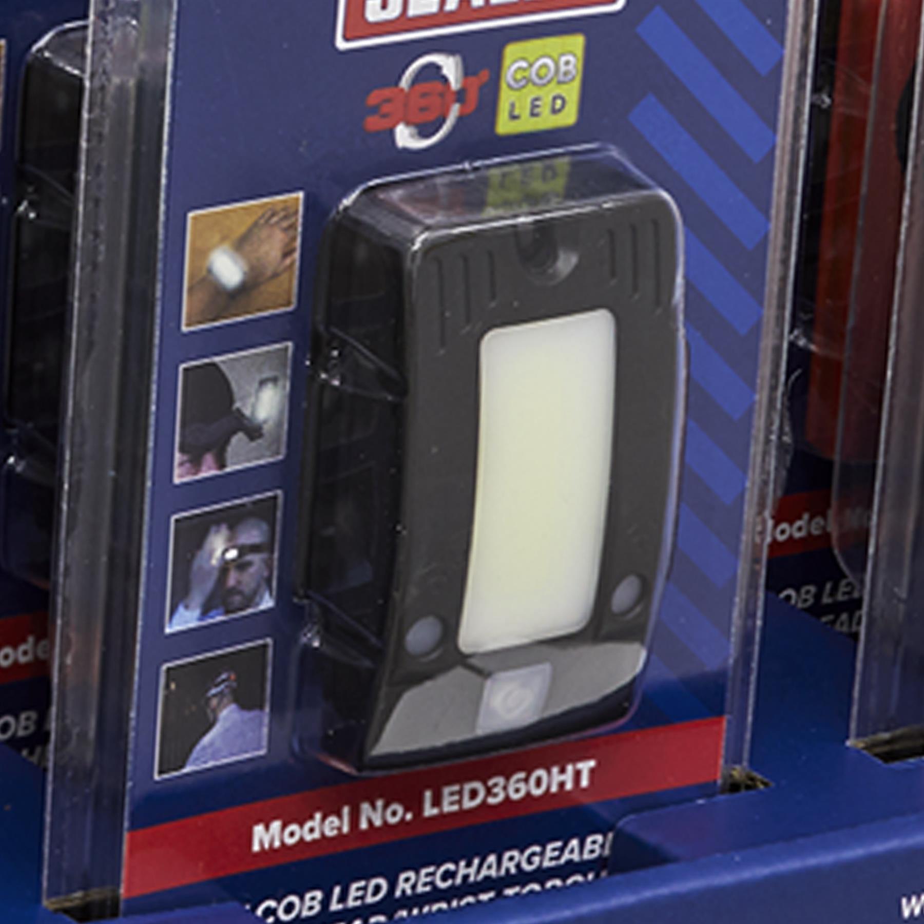 Sealey Rechargeable Head Torch Auto-Sensor 2W COB LED Box of 12