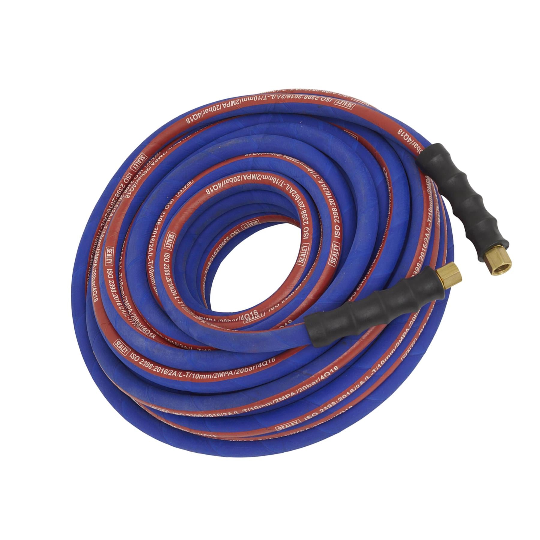 Sealey Extra Heavy Duty Rubber Air Compressor Hose 20m Metre 1/4"BSP 10mm Bore