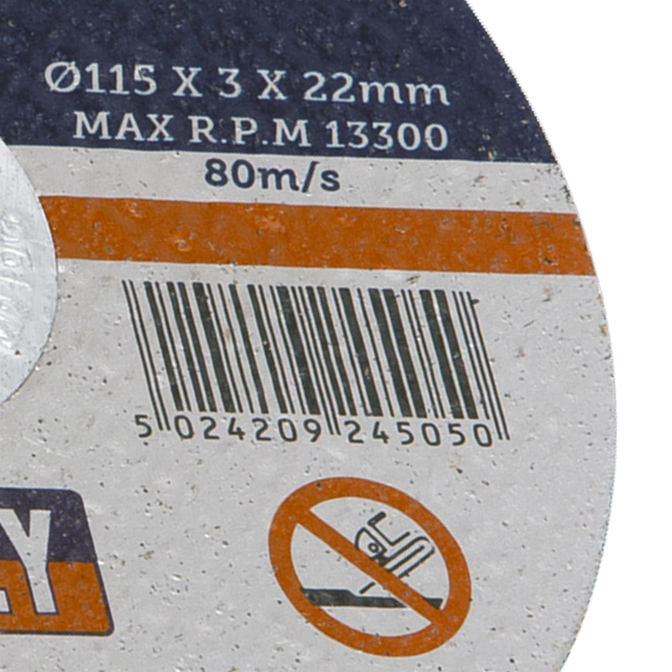 Sealey Cutting Disc 115 x 3mm 22mm Bore Grinding and cutting power tools