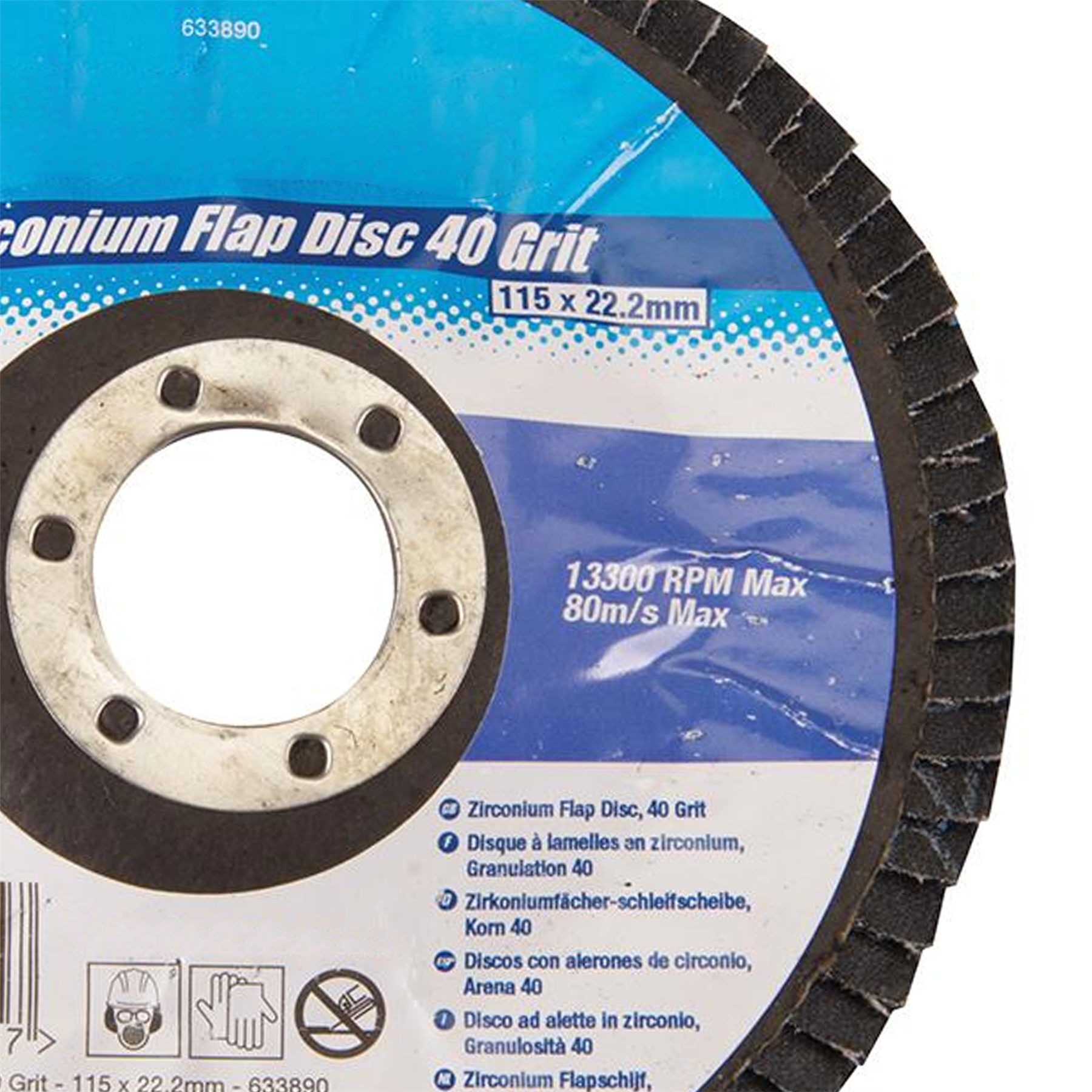 Zirconium Flap Sanding Finishing Disc 115mm 40 Grit Long-life SelfRenewing