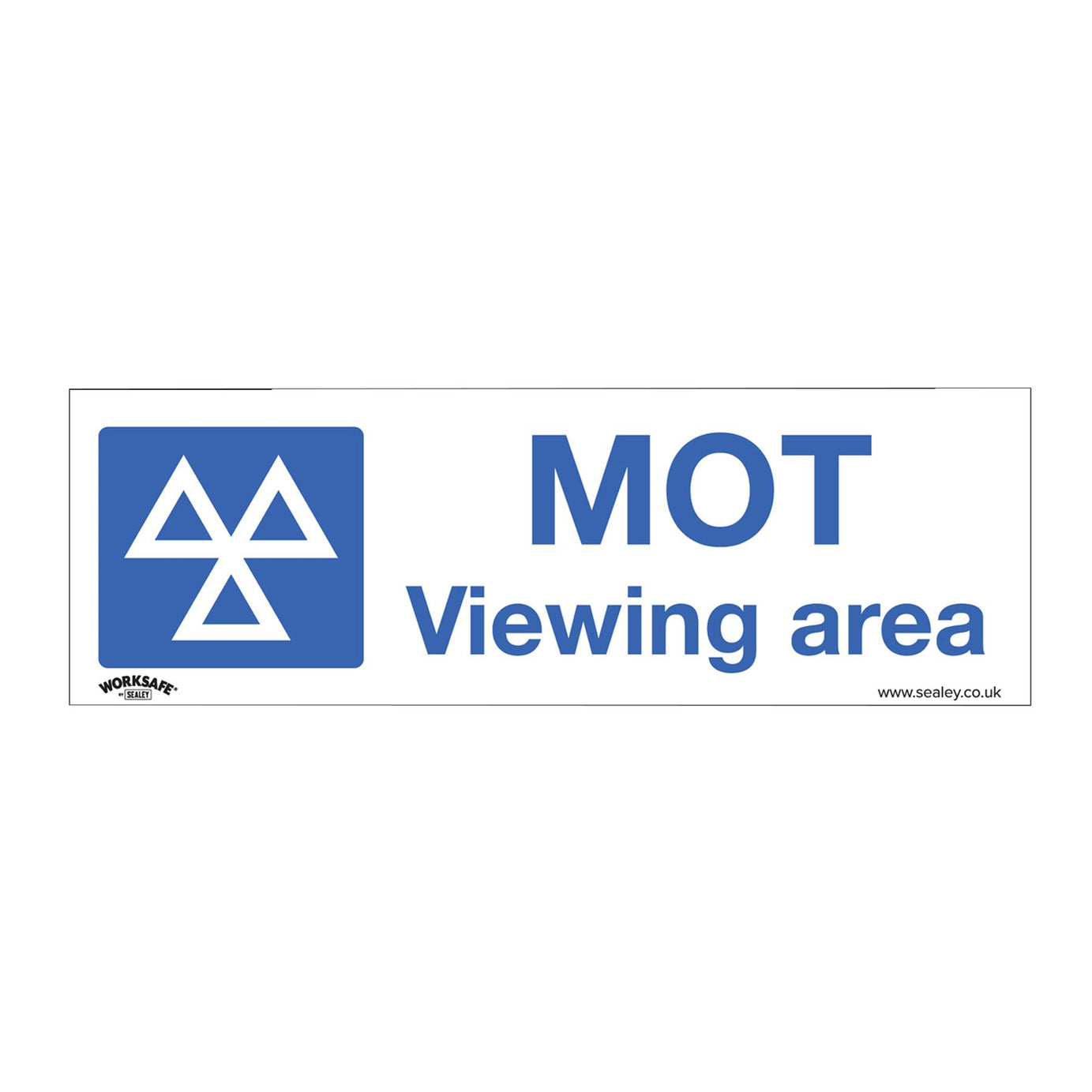 Warning Safety Sign - MOT Viewing Area - Self-Adhesive Vinyl