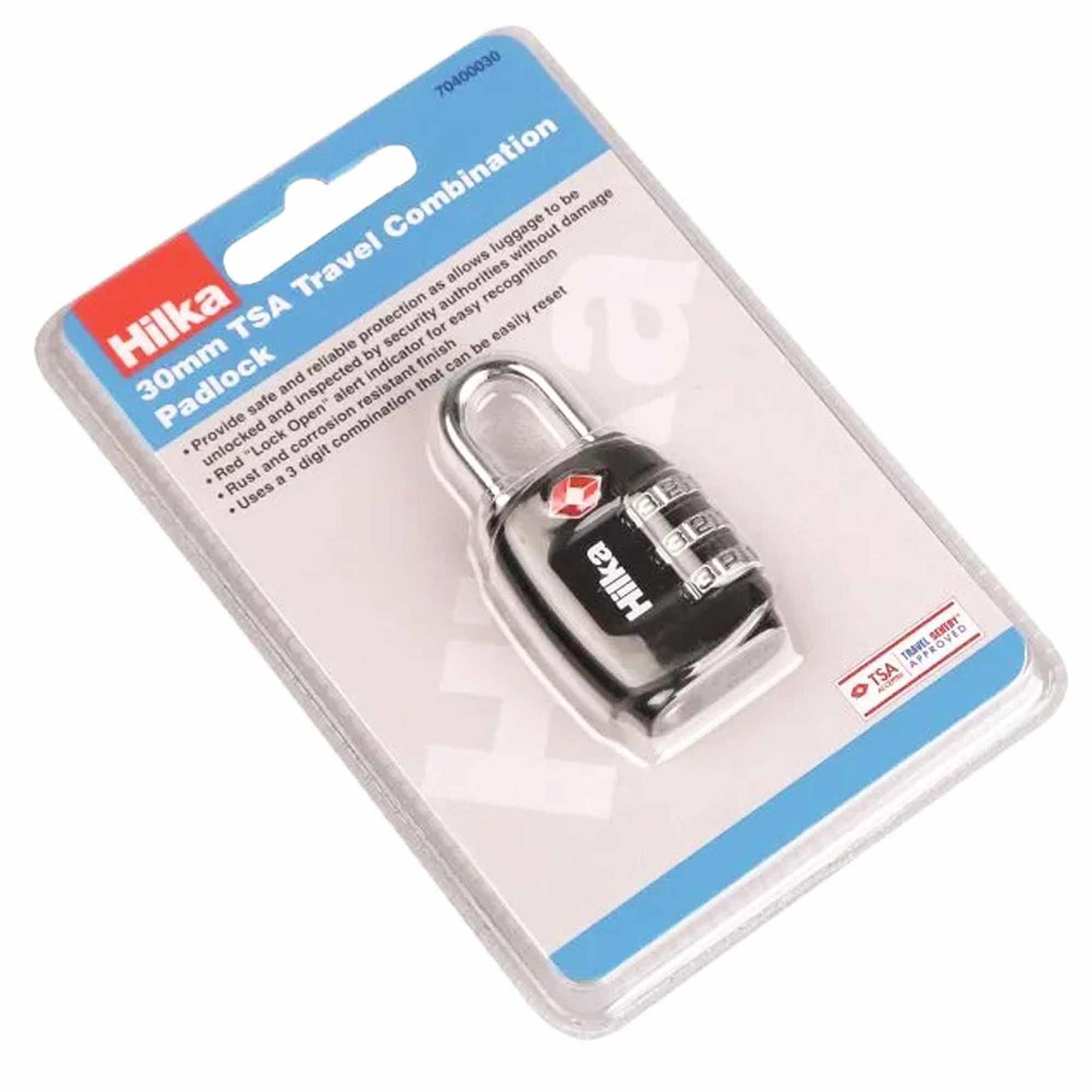 30mm TSA Approved 3 Digit Combination Travel Suitcase Padlock