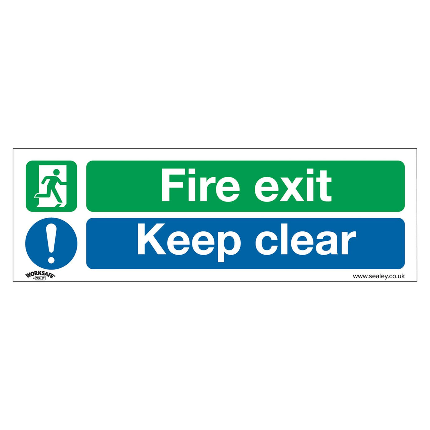 Safe Conditions Safety Sign - Fire Exit Keep Clear - Rigid Plastic
